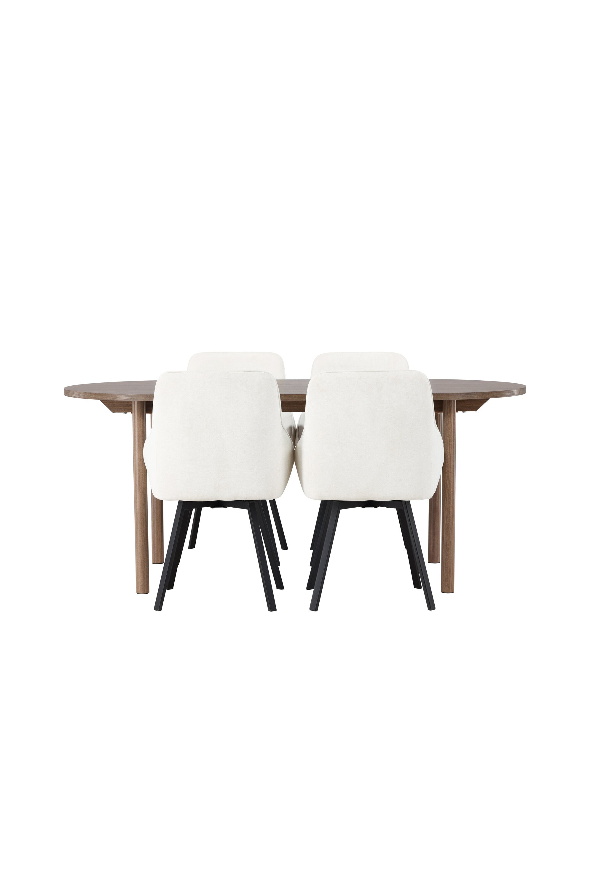 Andy Esszimmerset + Rosie 180cm/4St. in Beige, Schwarz präsentiert im Onlineshop von KAQTU Design AG. Esszimmerset ist von Venture Home