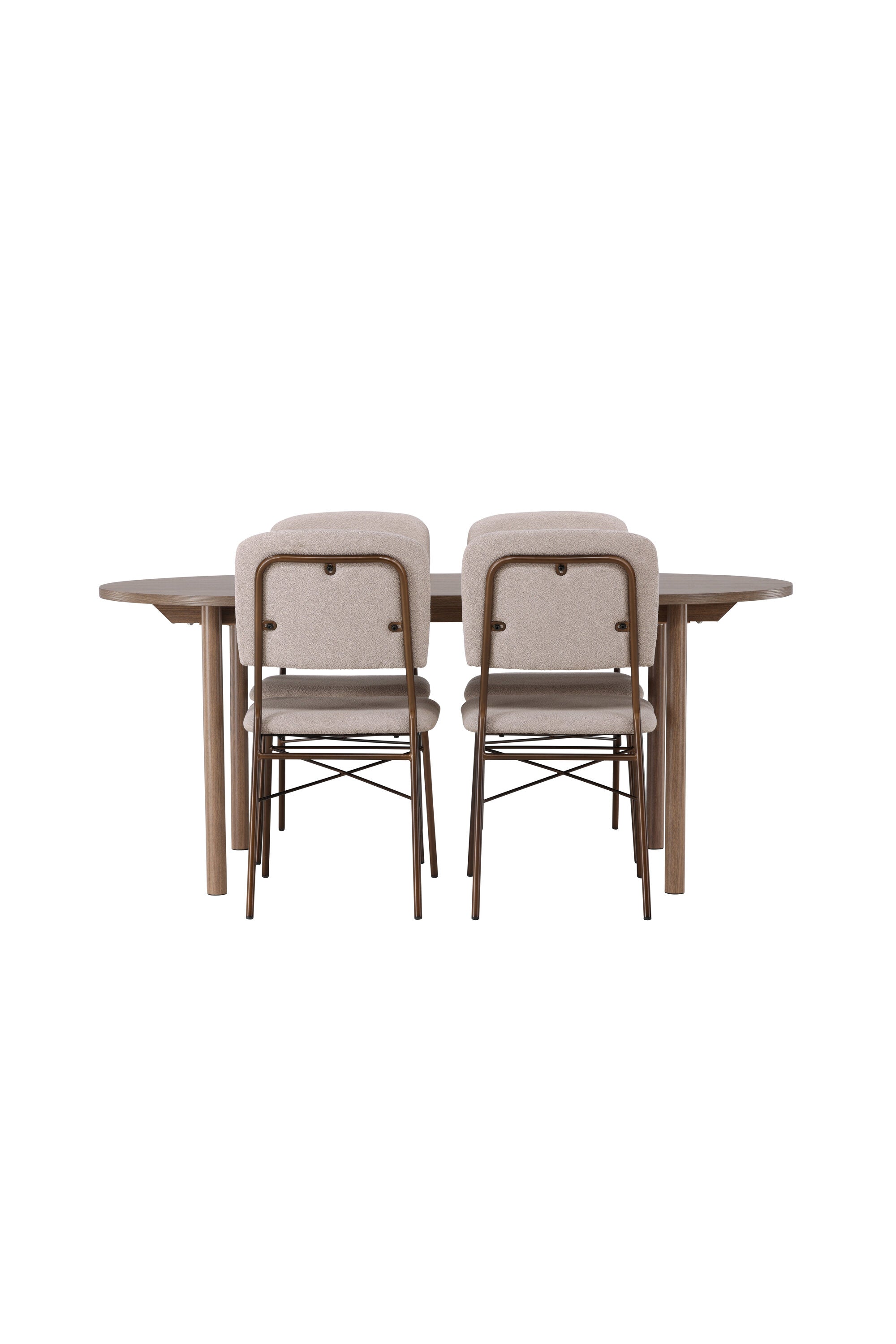 Andy Esszimmerset + Seda 180cm/4St. in Beige, Braun präsentiert im Onlineshop von KAQTU Design AG. Esszimmerset ist von Venture Home