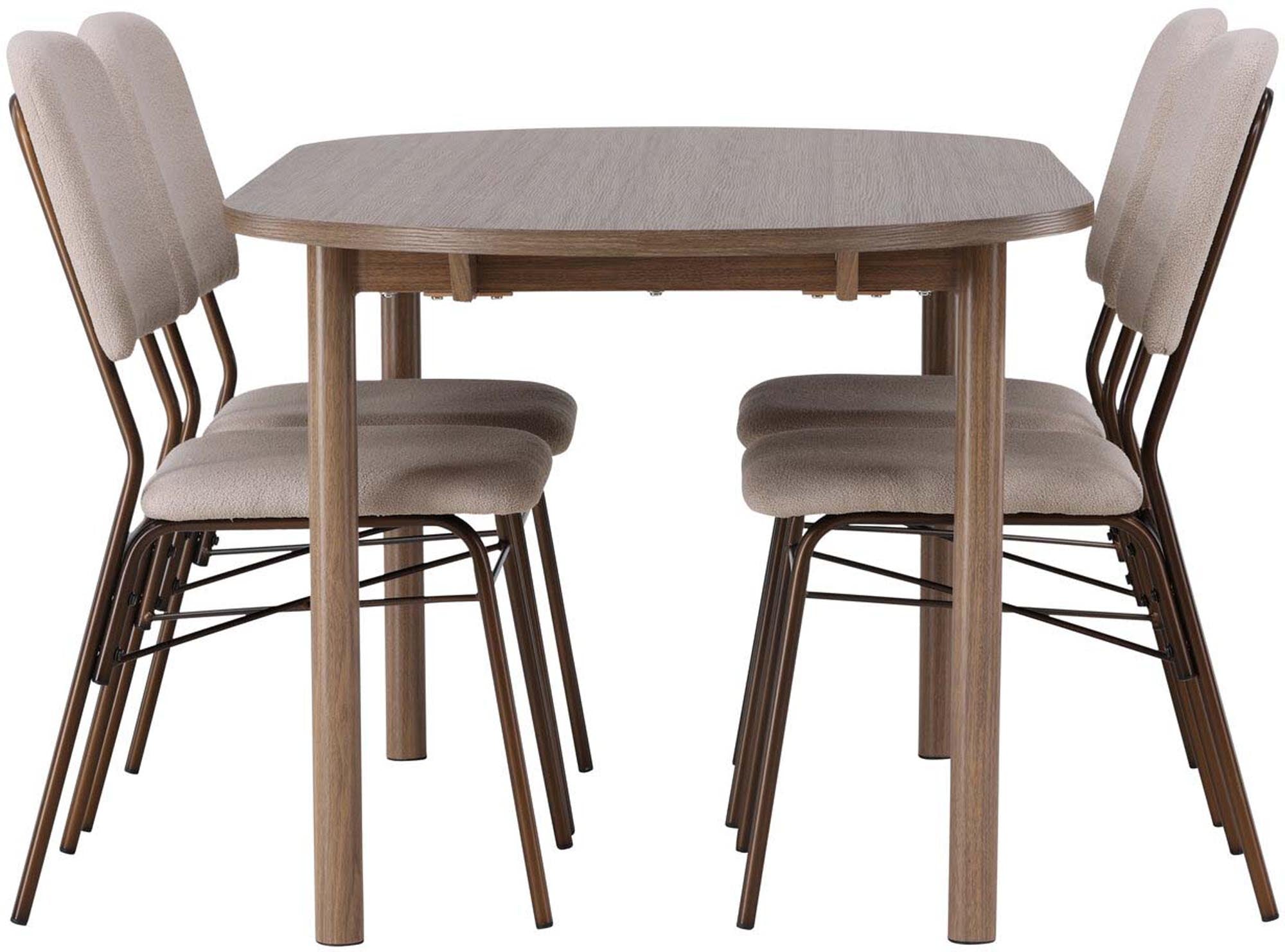 Modernes Andy Esszimmerset mit Seda Tisch, 180cm, 4 Stühle, Venture Home.