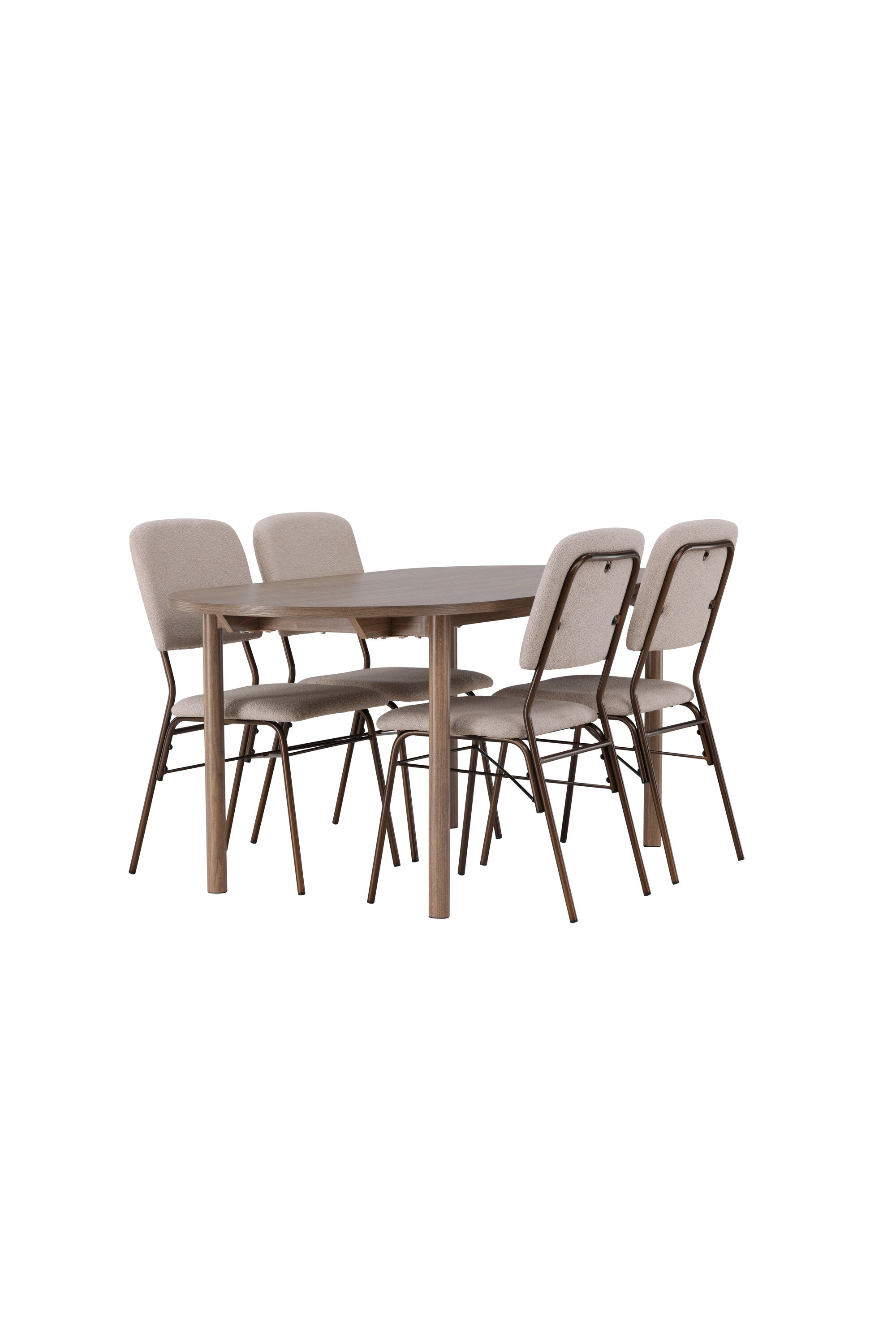 Andy Esszimmerset + Seda 180cm/4St. in Beige, Braun präsentiert im Onlineshop von KAQTU Design AG. Esszimmerset ist von Venture Home