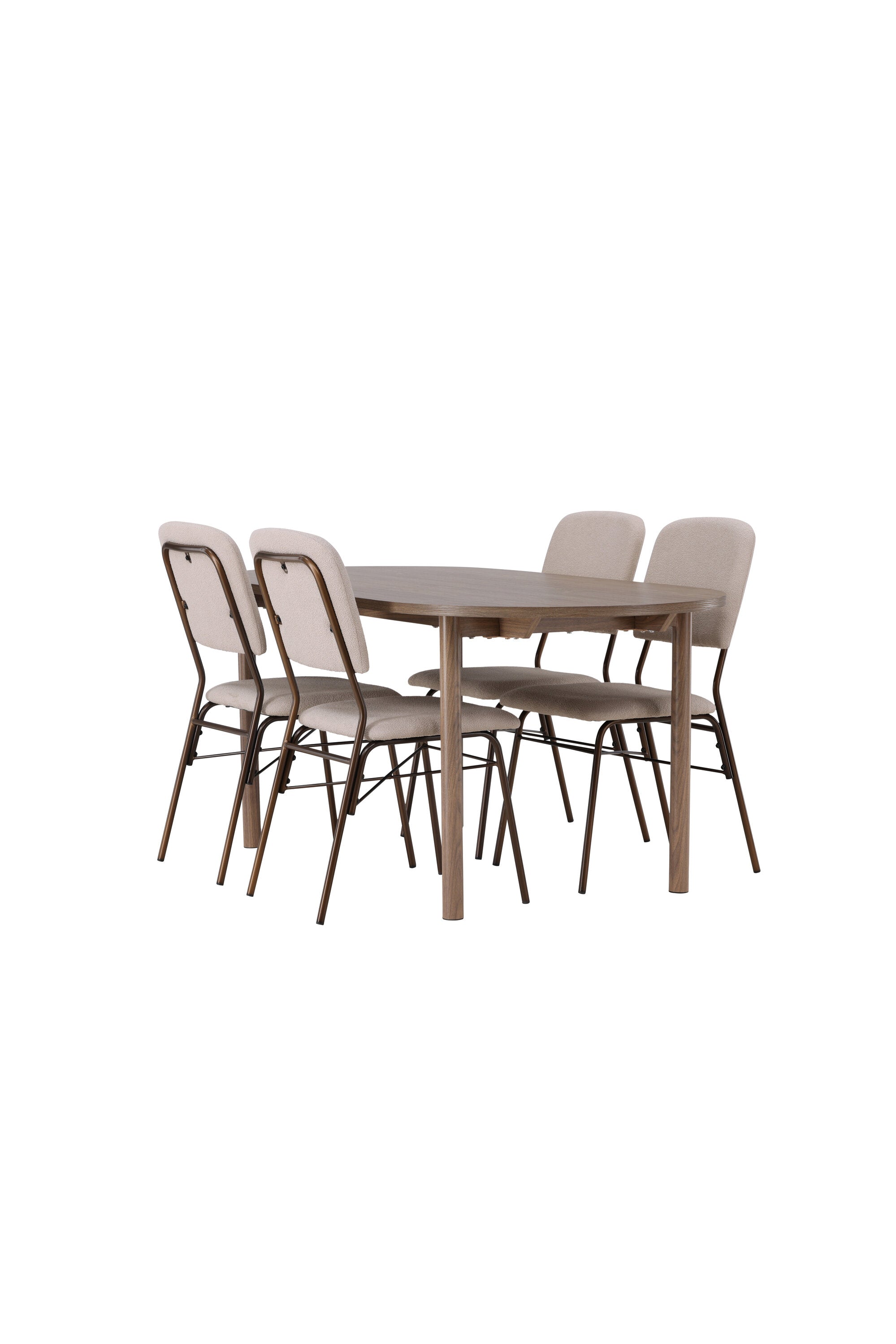 Andy Esszimmerset + Seda 180cm/4St. in Beige, Braun präsentiert im Onlineshop von KAQTU Design AG. Esszimmerset ist von Venture Home