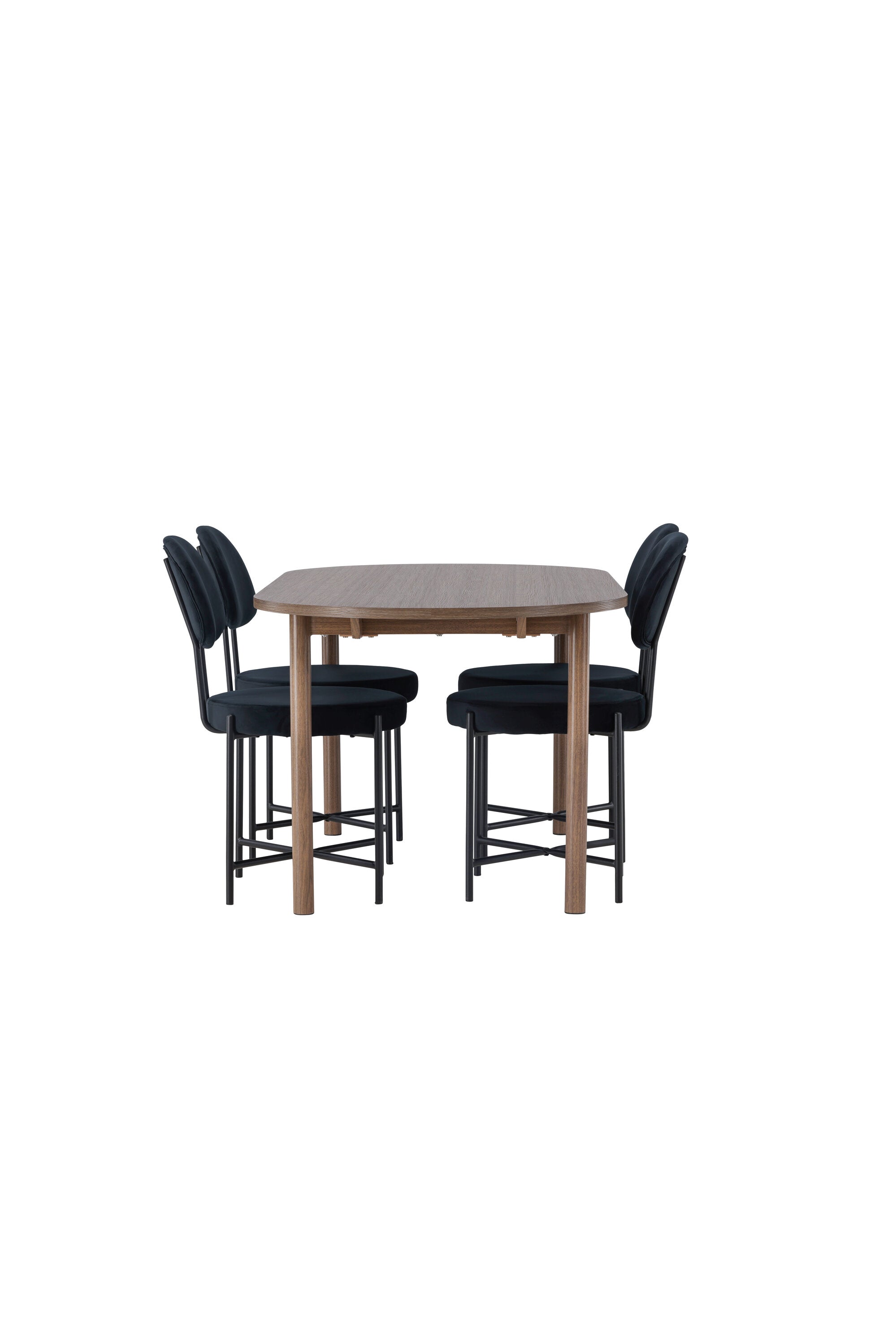 Andy Esszimmerset + Stella 180cm/4St. in Schwarz präsentiert im Onlineshop von KAQTU Design AG. Esszimmerset ist von Venture Home