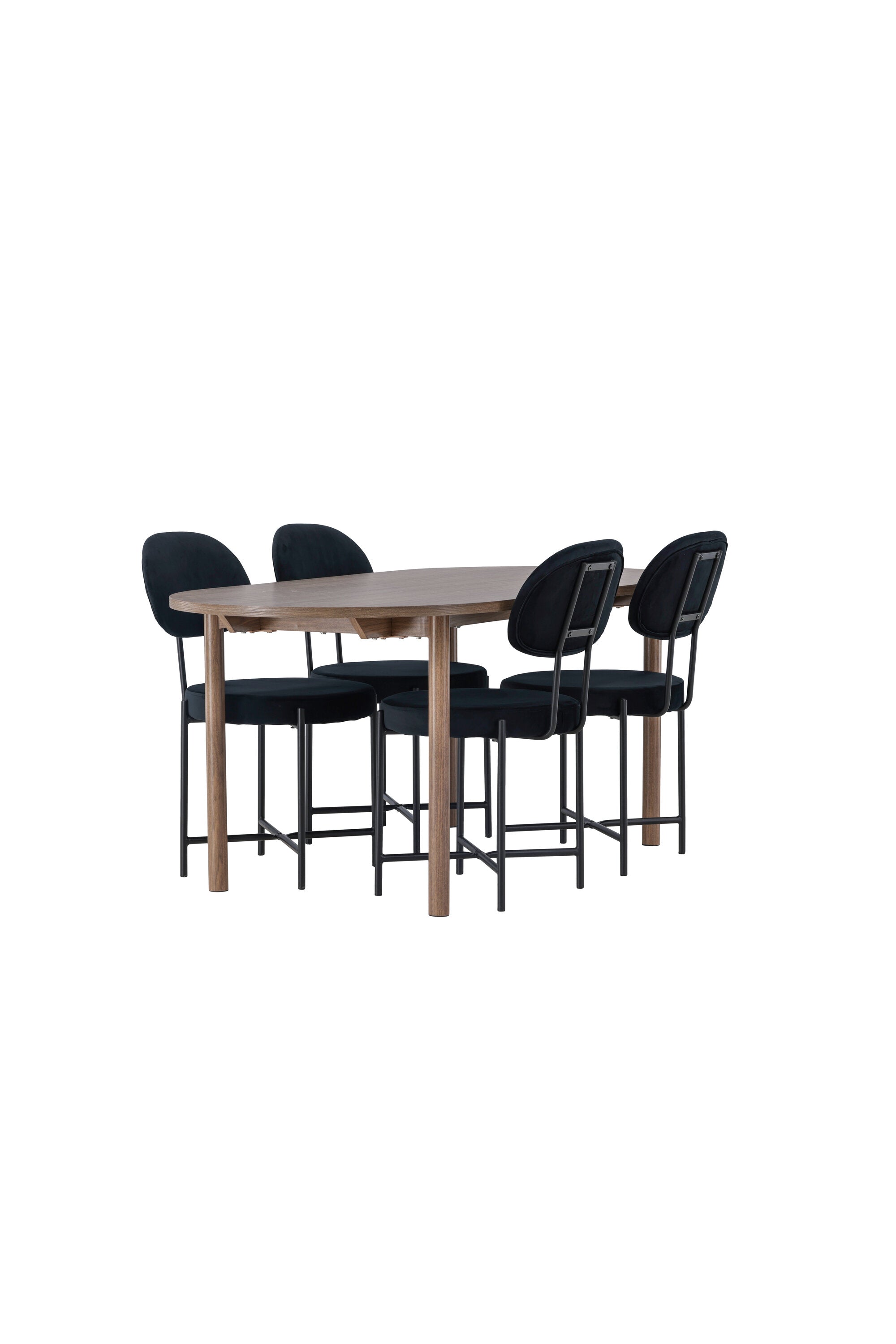 Andy Esszimmerset + Stella 180cm/4St. in Schwarz präsentiert im Onlineshop von KAQTU Design AG. Esszimmerset ist von Venture Home