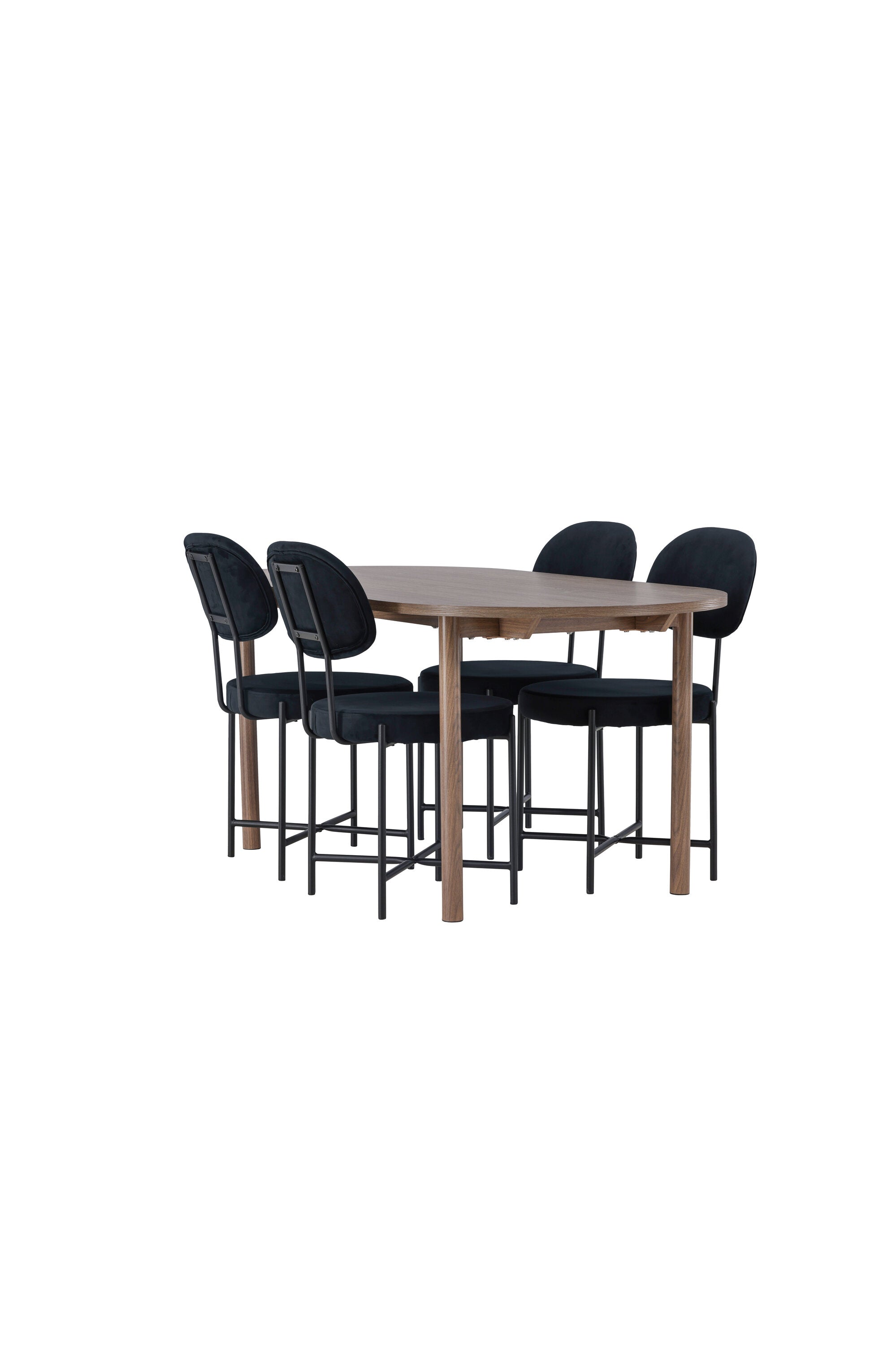 Andy Esszimmerset + Stella 180cm/4St. in Schwarz präsentiert im Onlineshop von KAQTU Design AG. Esszimmerset ist von Venture Home