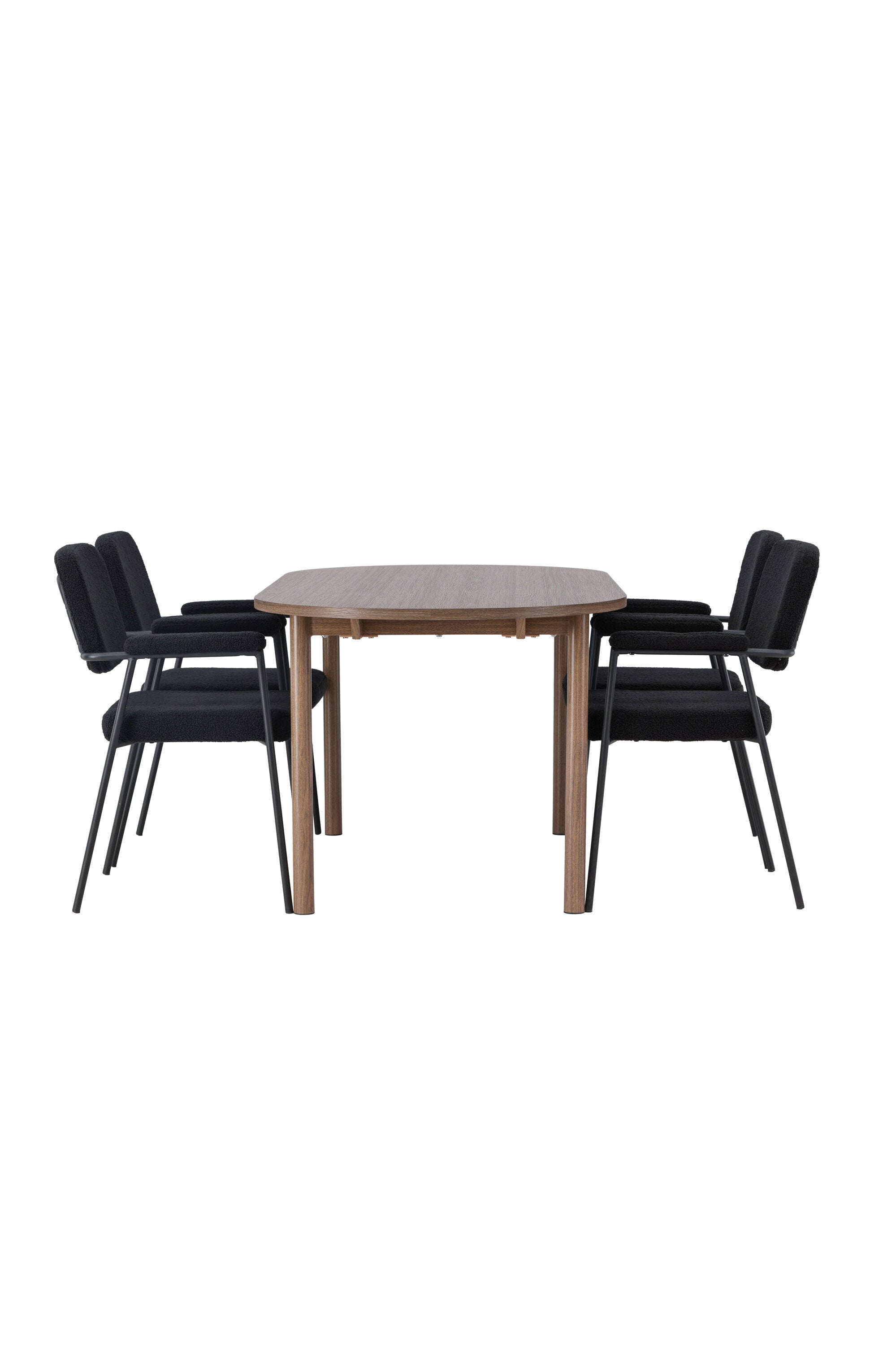 Andy Esszimmerset + Yesterday 180cm/4St. in Schwarz präsentiert im Onlineshop von KAQTU Design AG. Esszimmerset ist von Venture Home