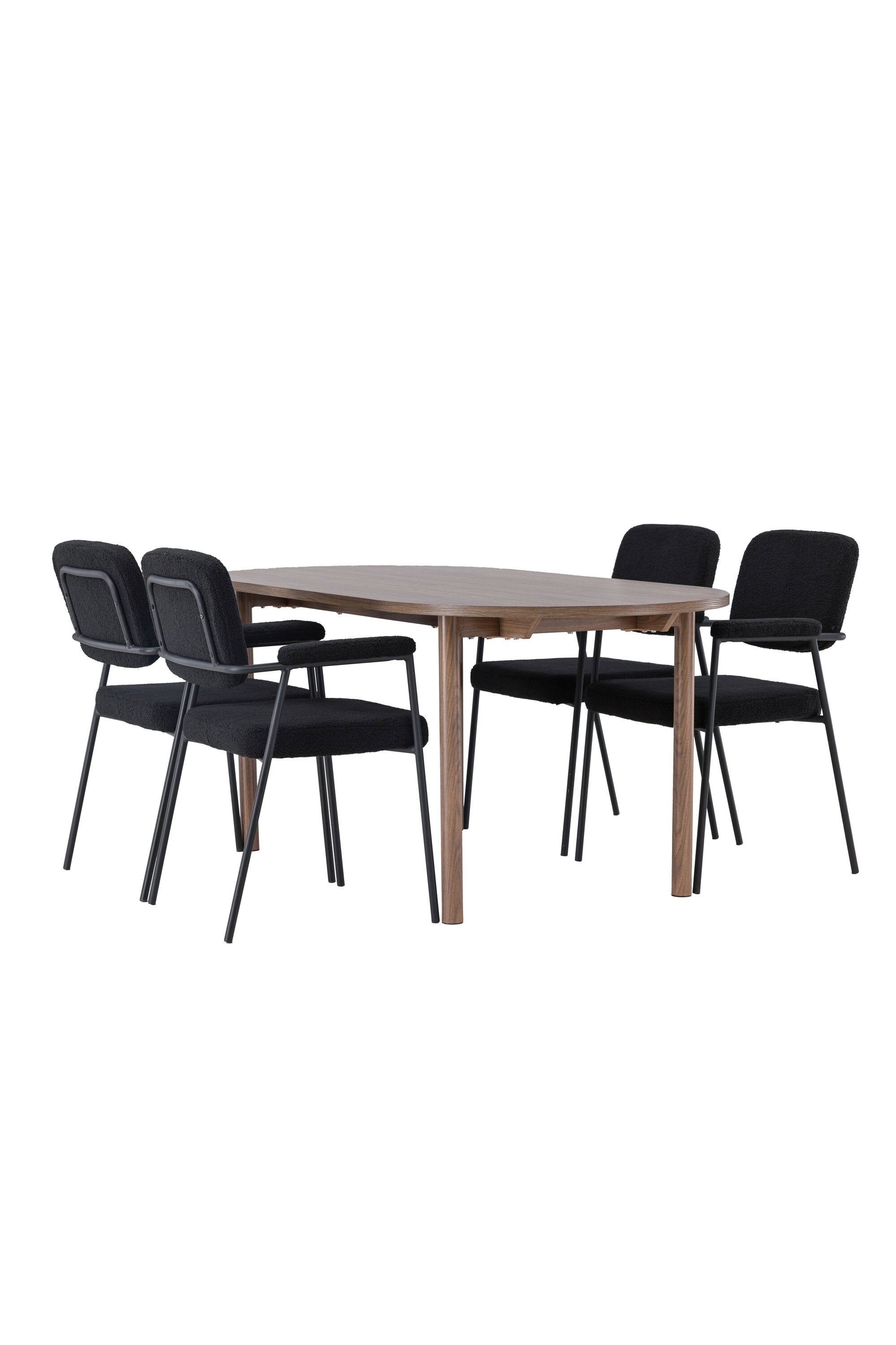 Andy Esszimmerset + Yesterday 180cm/4St. in Schwarz präsentiert im Onlineshop von KAQTU Design AG. Esszimmerset ist von Venture Home