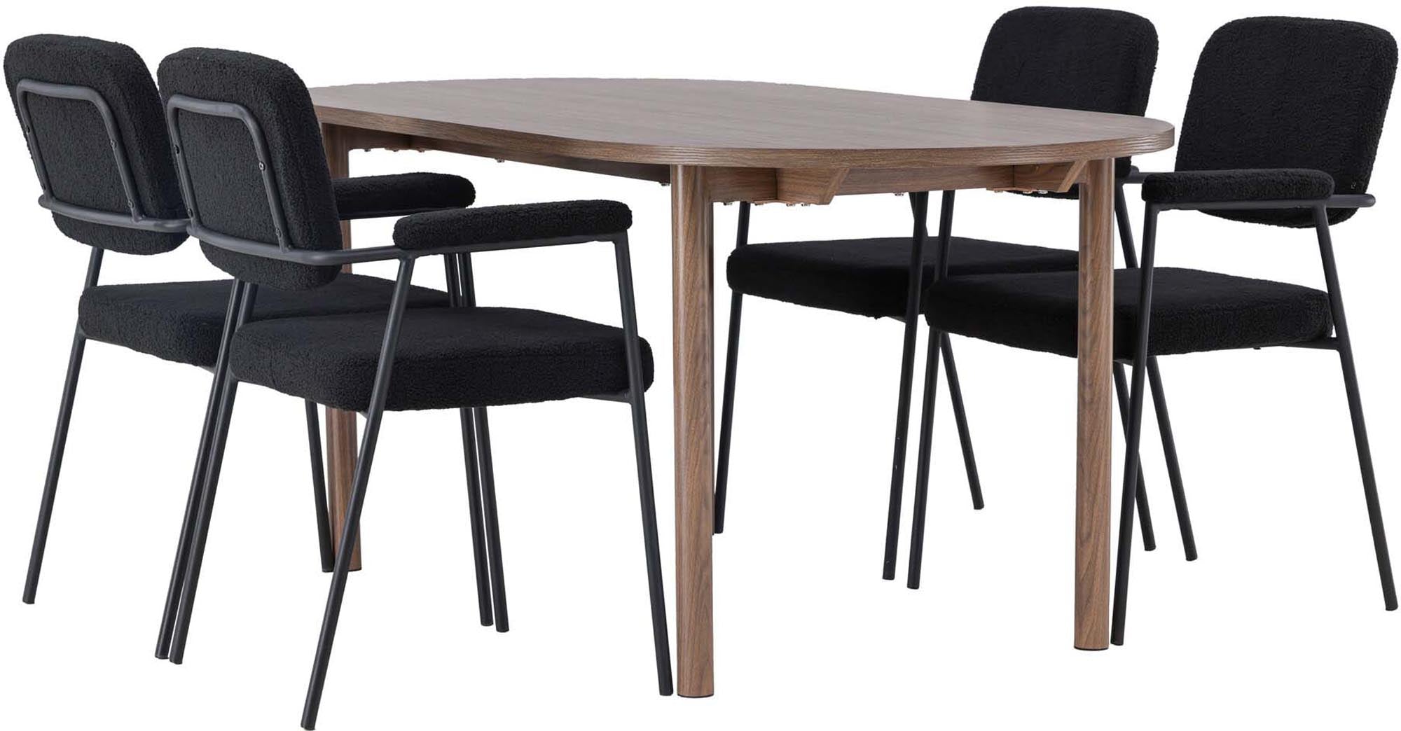 Stilvolles Andy Esszimmerset 180cm mit 4 Stühlen von Venture Home.