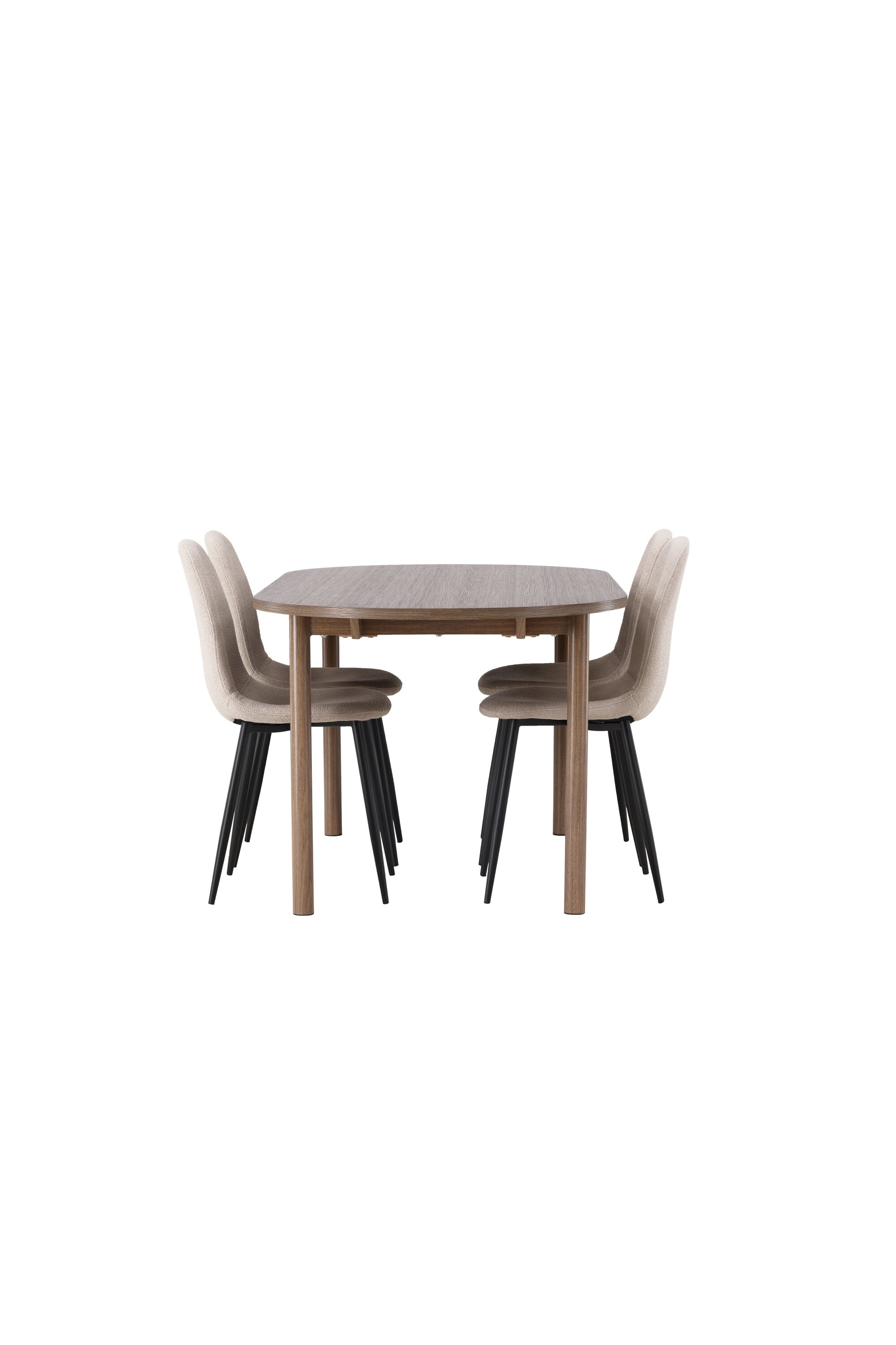 Andy Esszimmerset + Polar 180cm/4St. in Beige, Schwarz präsentiert im Onlineshop von KAQTU Design AG. Esszimmerset ist von Venture Home