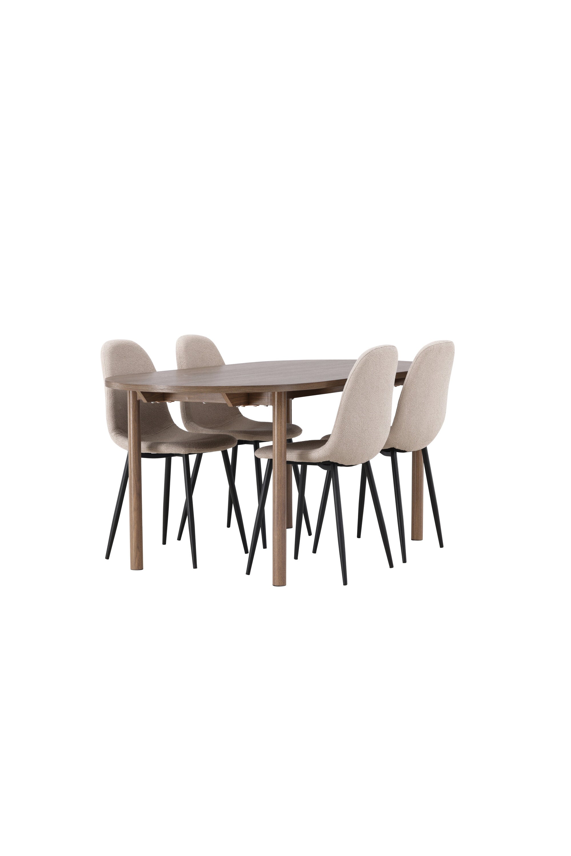 Andy Esszimmerset + Polar 180cm/4St. in Beige, Schwarz präsentiert im Onlineshop von KAQTU Design AG. Esszimmerset ist von Venture Home
