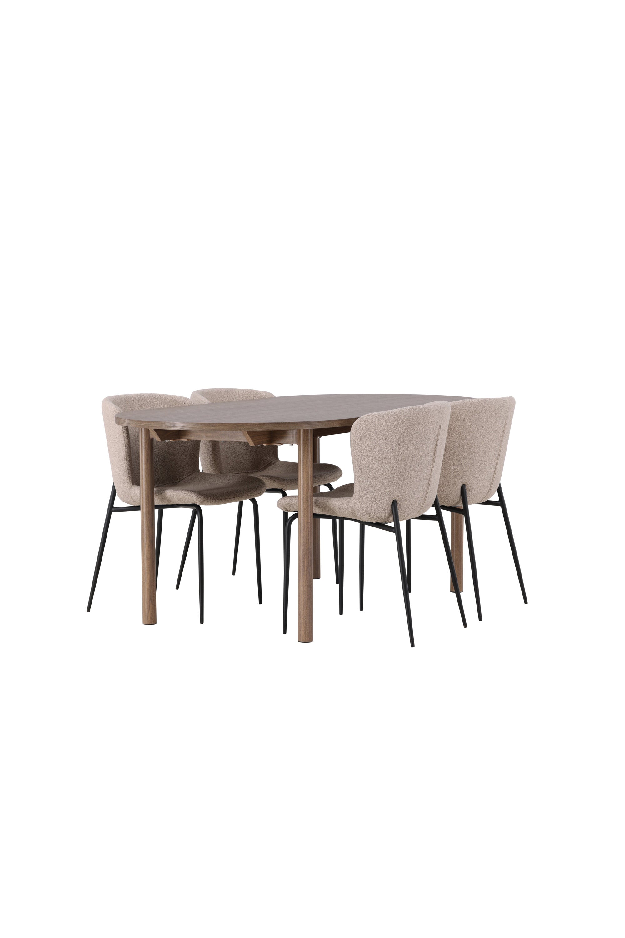Andy Esszimmerset + Modesto 180cm/4St. in Beige, Schwarz präsentiert im Onlineshop von KAQTU Design AG. Esszimmerset ist von Venture Home