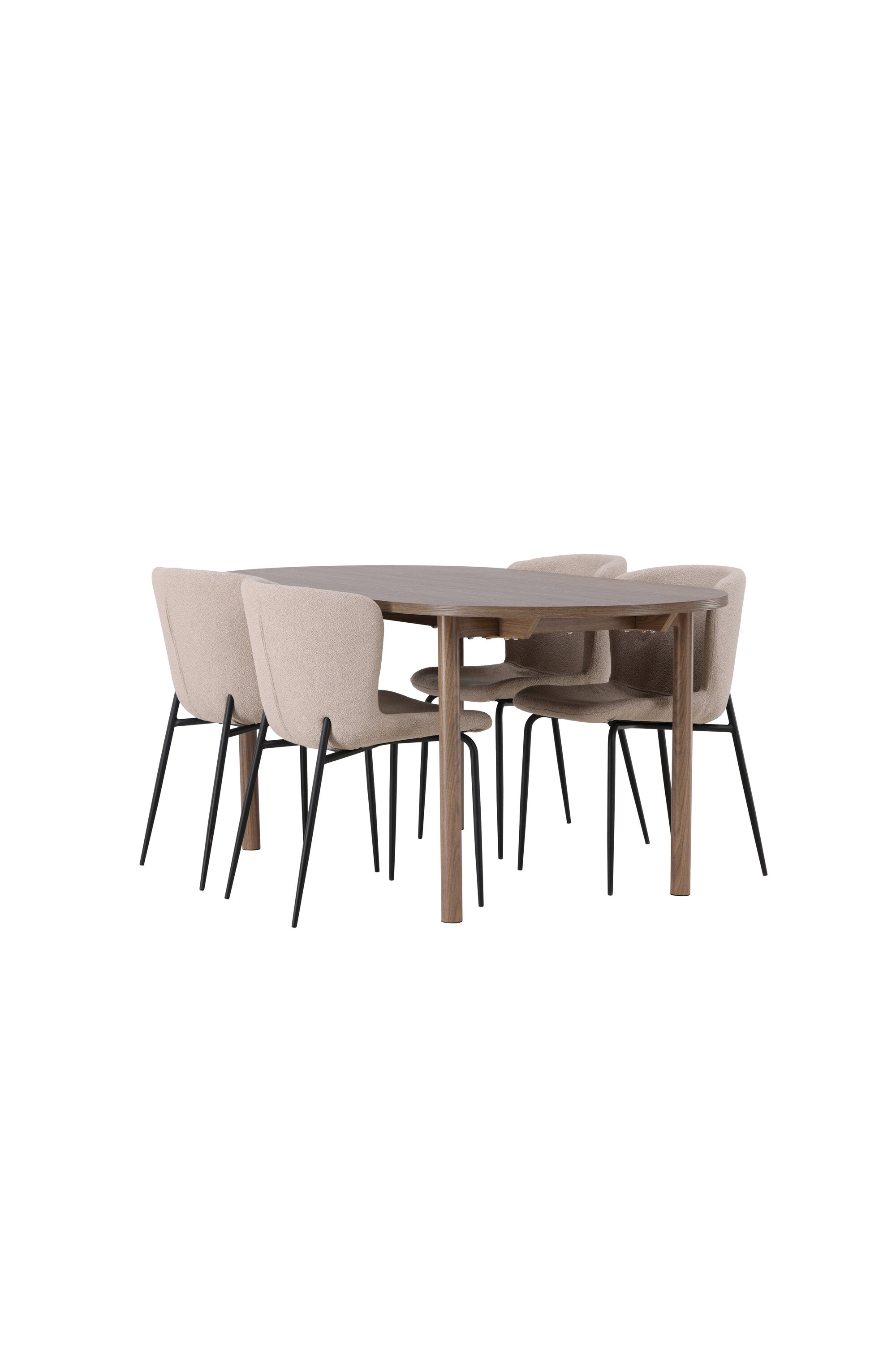Andy Esszimmerset + Modesto 180cm/4St. in Beige, Schwarz präsentiert im Onlineshop von KAQTU Design AG. Esszimmerset ist von Venture Home