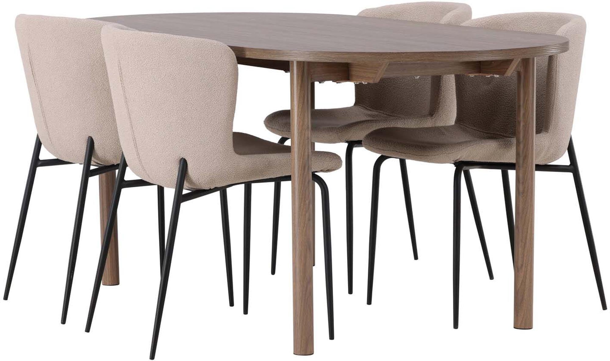 Stilvolles Andy Esszimmerset: Modesto Tisch 180cm, 4 Stühle, Venture Home.