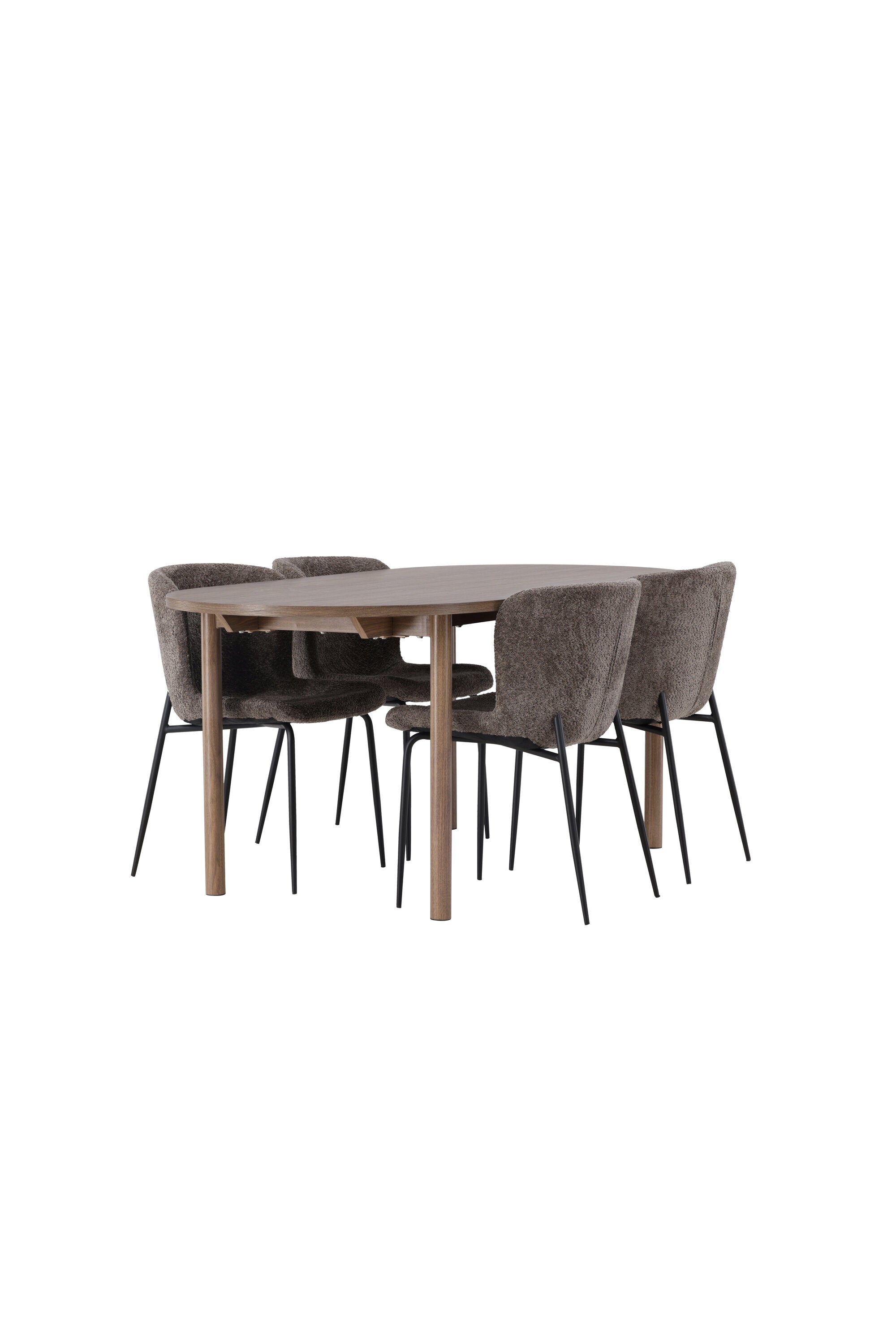 Andy Esszimmerset + 4 Modesto Stühle in Schwarz, Dunkelgrau präsentiert im Onlineshop von KAQTU Design AG. Esszimmerset ist von Venture Home