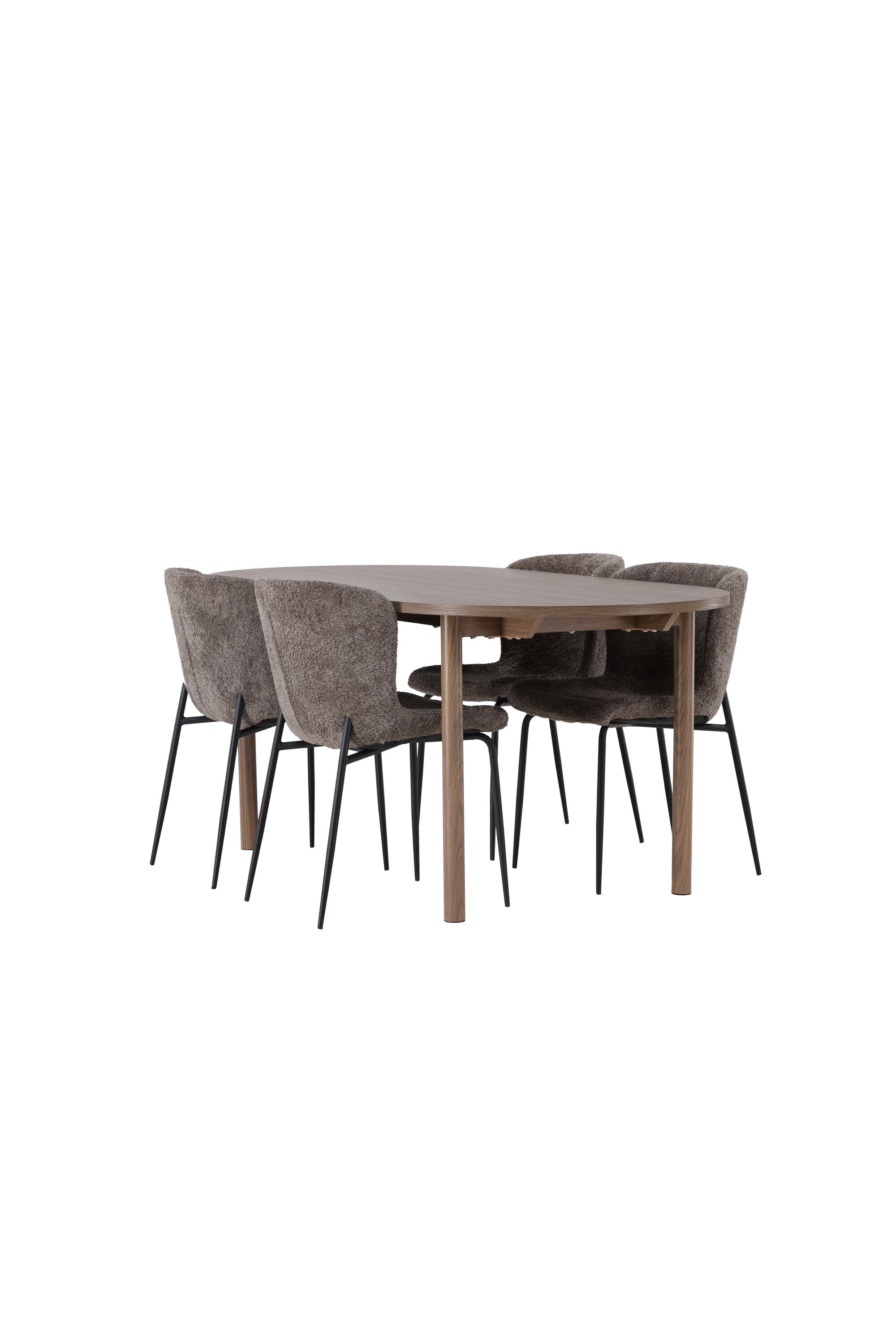 Andy Esszimmerset + 4 Modesto Stühle in Schwarz, Dunkelgrau präsentiert im Onlineshop von KAQTU Design AG. Esszimmerset ist von Venture Home