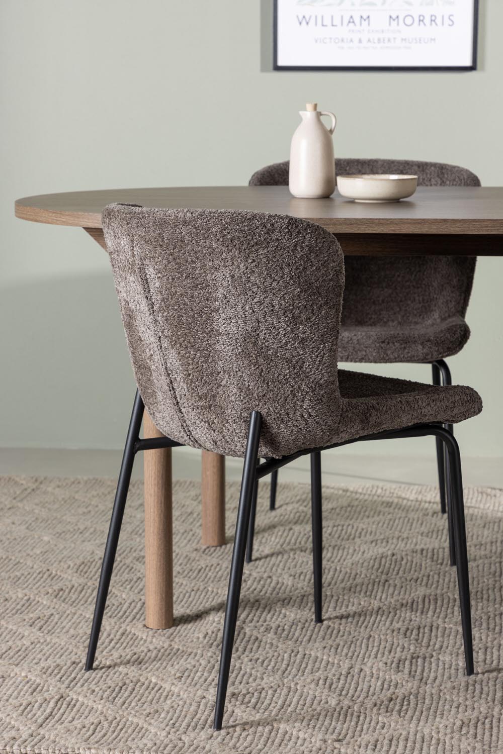 Andy Esszimmerset + 4 Modesto Stühle in Schwarz, Dunkelgrau präsentiert im Onlineshop von KAQTU Design AG. Esszimmerset ist von Venture Home