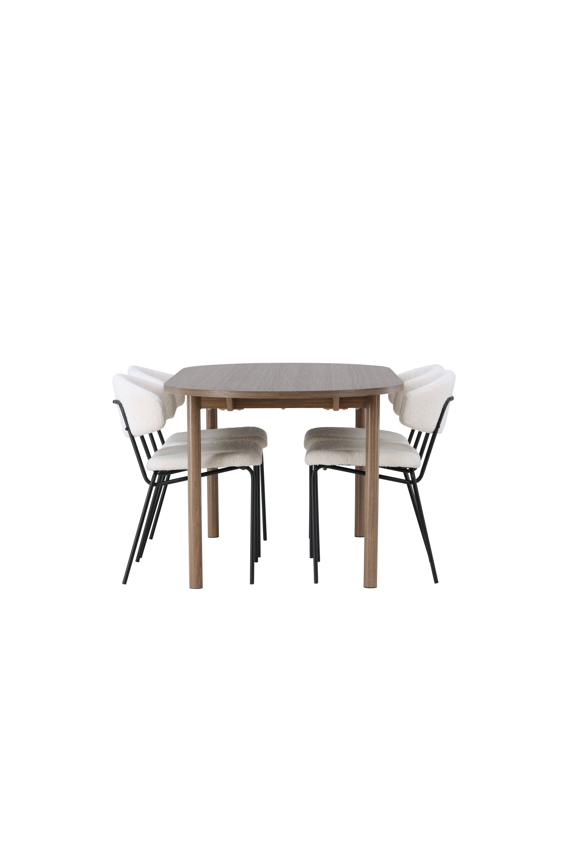 Andy Esszimmerset + Chico 180cm/4St. in Weiss präsentiert im Onlineshop von KAQTU Design AG. Esszimmerset ist von Venture Home