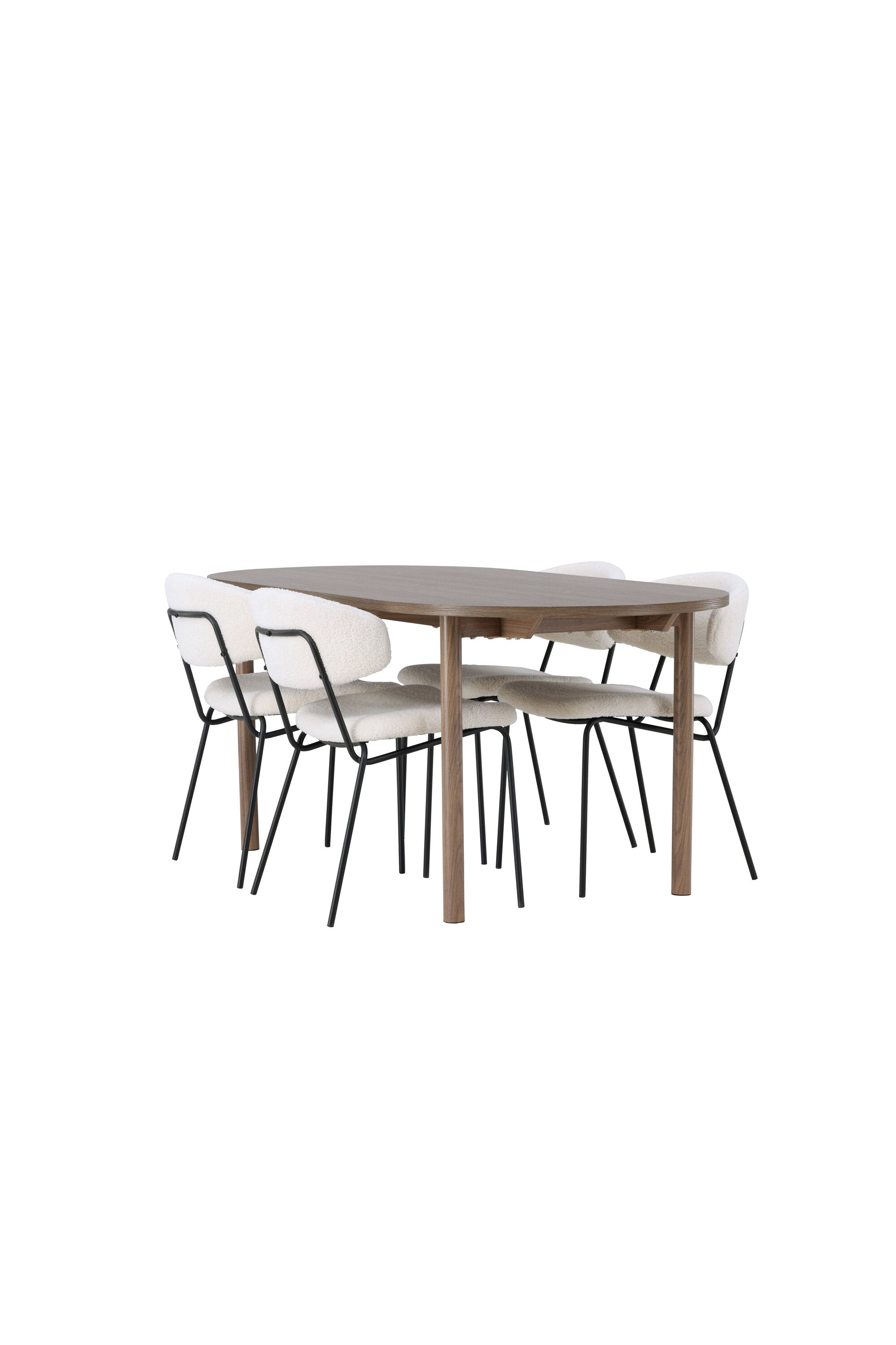 Andy Esszimmerset + Chico 180cm/4St. in Weiss präsentiert im Onlineshop von KAQTU Design AG. Esszimmerset ist von Venture Home