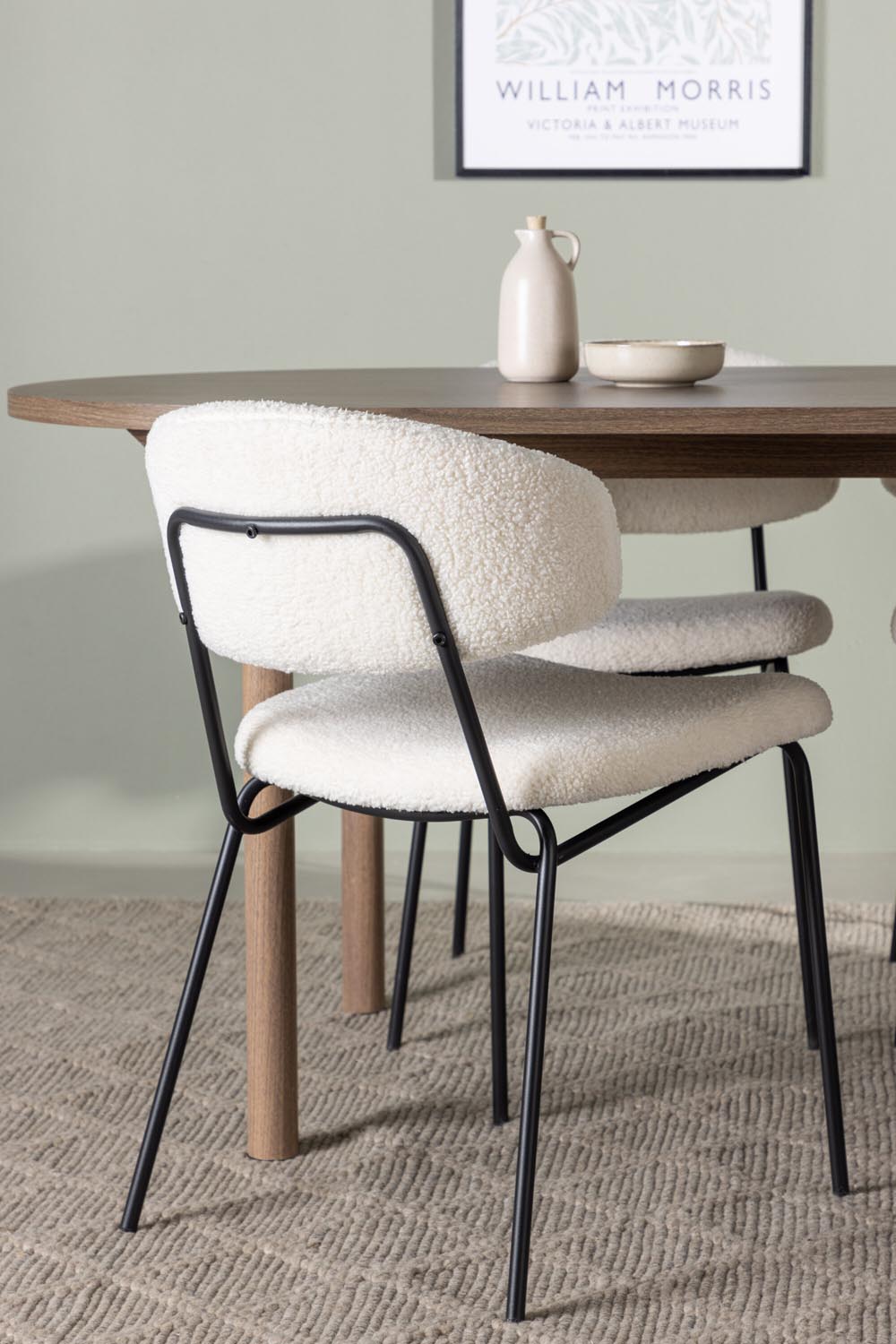 Andy Esszimmerset + Chico 180cm/4St. in Weiss präsentiert im Onlineshop von KAQTU Design AG. Esszimmerset ist von Venture Home