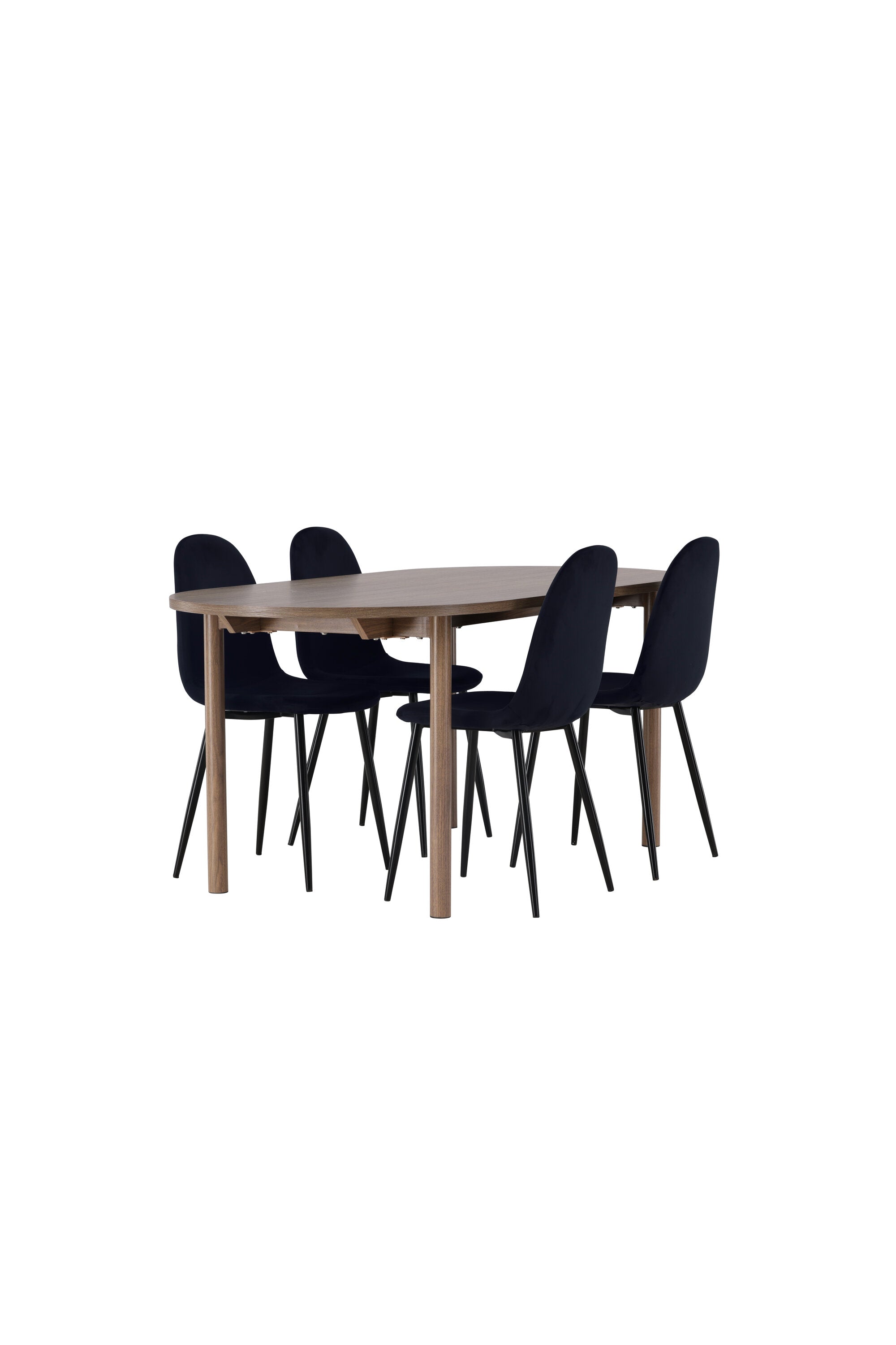Esszimmer Set Andy mit Stühlen Polar in Natur/Schwarz präsentiert im Onlineshop von KAQTU Design AG. Esszimmerset ist von Venture Home