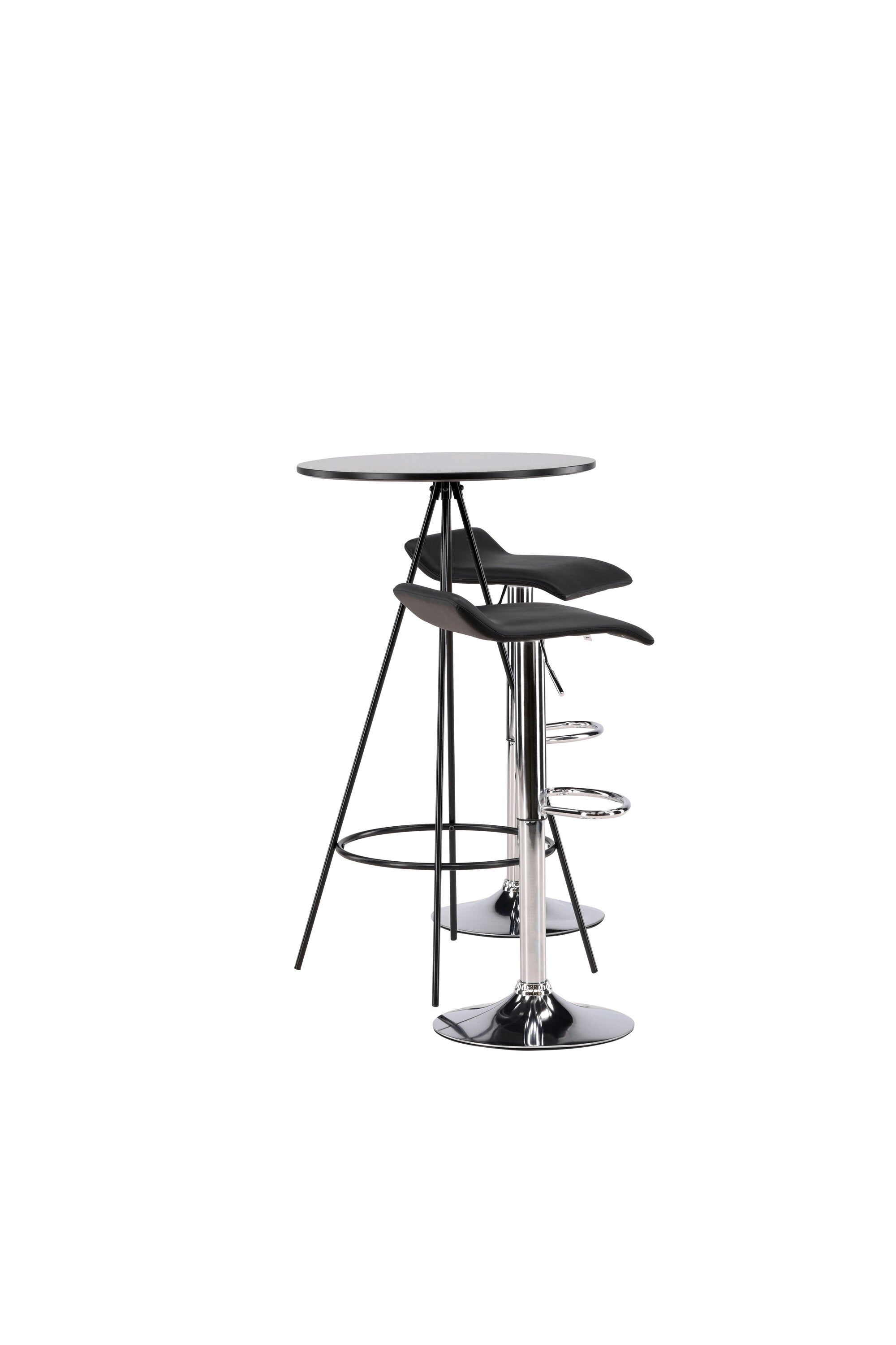 Barset Bistro + Jonna ⌀60cm/2St. in Schwarzes Silber präsentiert im Onlineshop von KAQTU Design AG. Bartischset ist von Venture Home