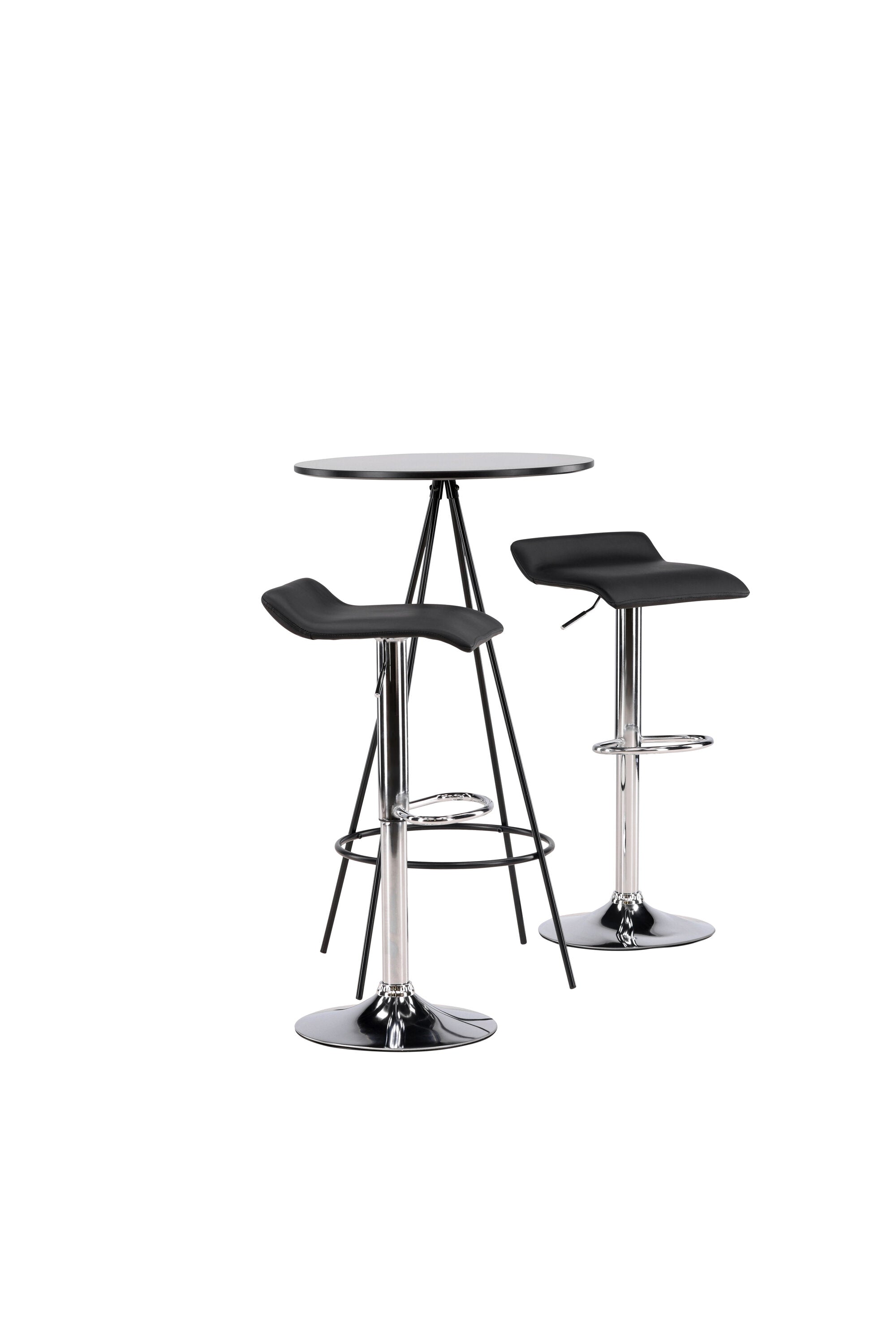 Barset Bistro + Jonna ⌀60cm/2St. in Schwarzes Silber präsentiert im Onlineshop von KAQTU Design AG. Bartischset ist von Venture Home