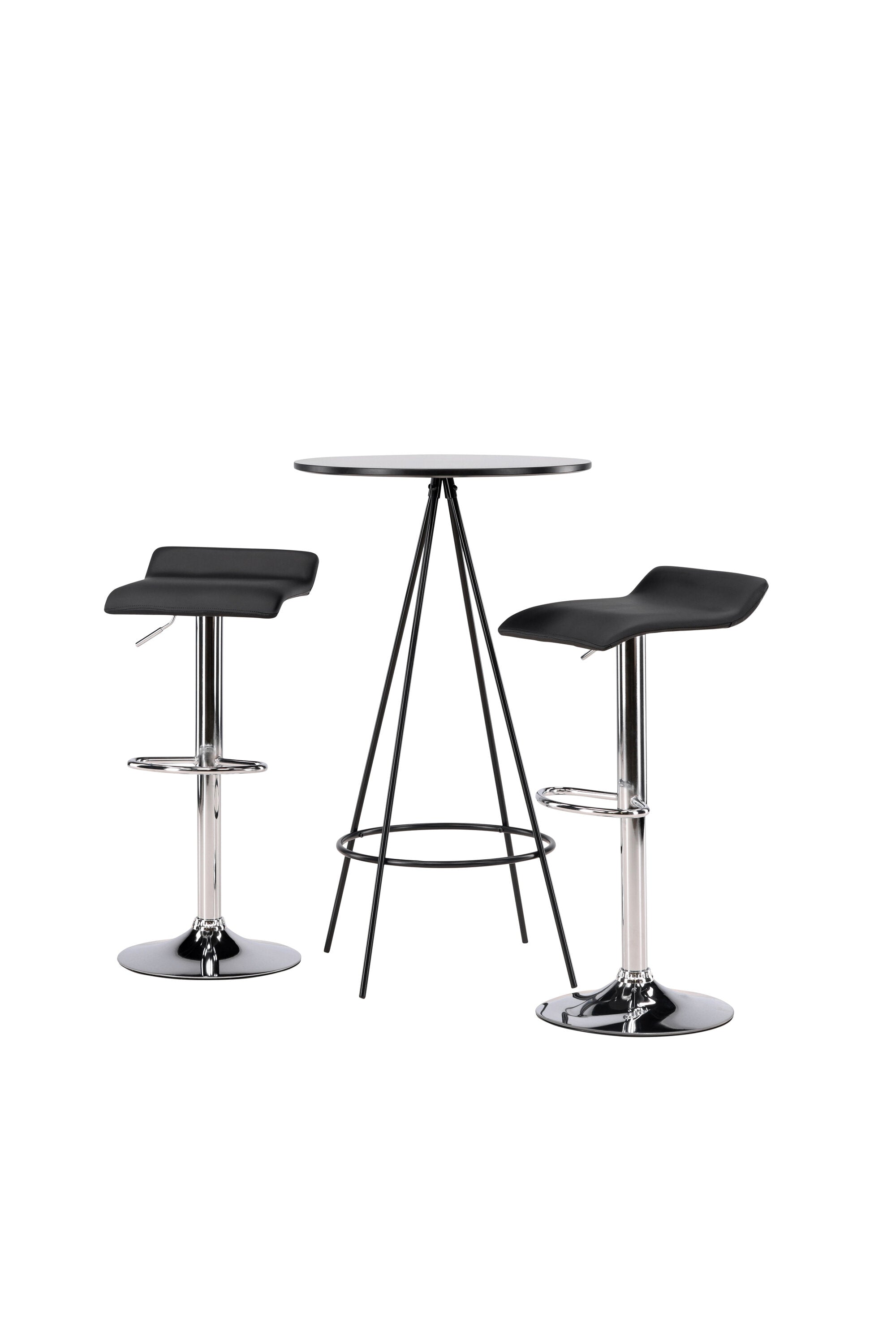 Barset Bistro + Jonna ⌀60cm/2St. in Schwarzes Silber präsentiert im Onlineshop von KAQTU Design AG. Bartischset ist von Venture Home