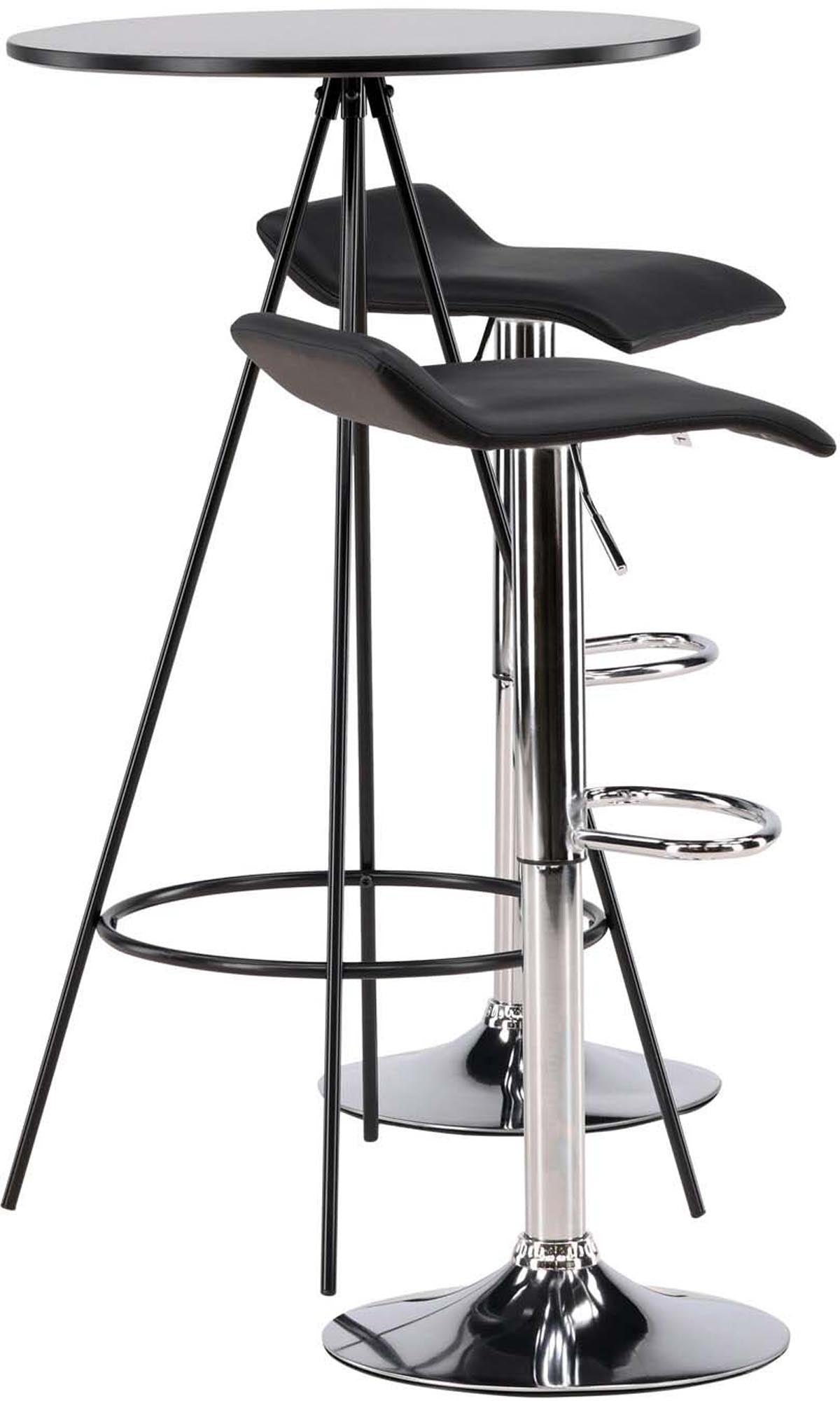 Elegantes Barset Bistro + Jonna von Venture Home: Moderner Tisch mit 60 cm Durchmesser und stilvollen Barhockern für gesellige Abende.