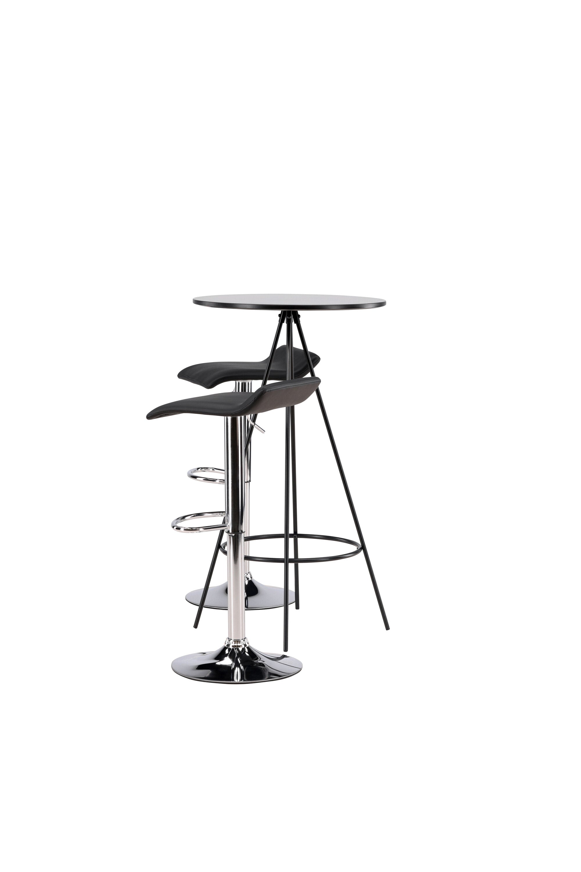 Barset Bistro + Jonna ⌀60cm/2St. in Schwarzes Silber präsentiert im Onlineshop von KAQTU Design AG. Bartischset ist von Venture Home