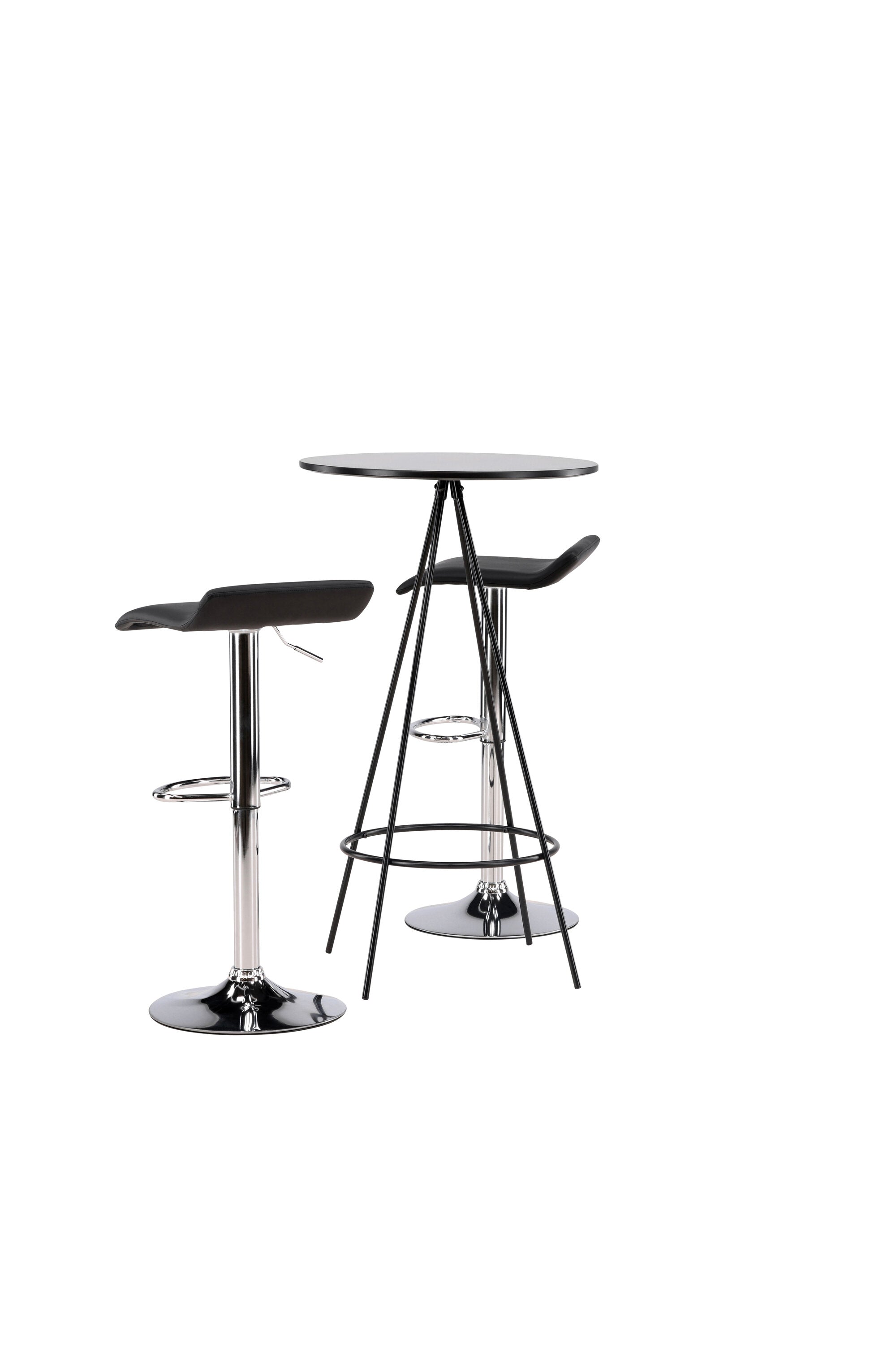Barset Bistro + Jonna ⌀60cm/2St. in Schwarzes Silber präsentiert im Onlineshop von KAQTU Design AG. Bartischset ist von Venture Home