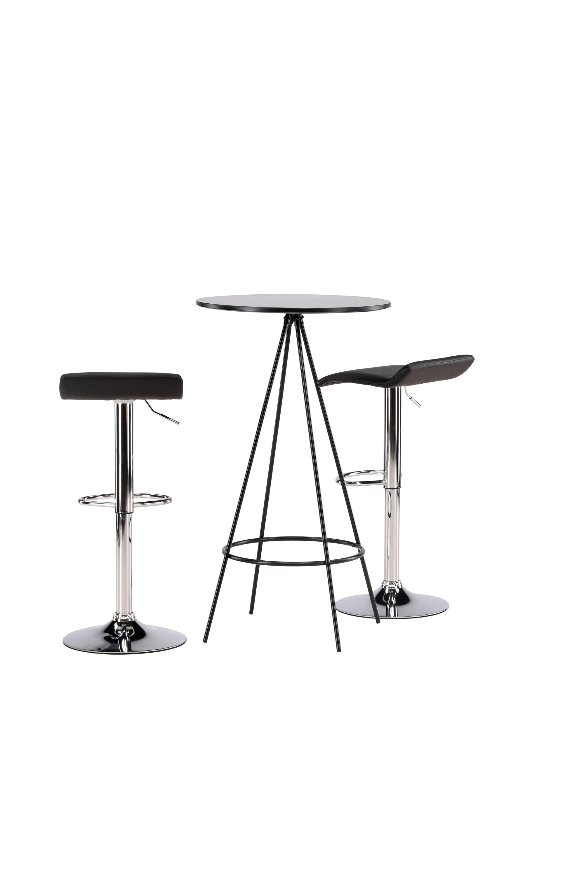 Barset Bistro + Jonna ⌀60cm/2St. in Schwarzes Silber präsentiert im Onlineshop von KAQTU Design AG. Bartischset ist von Venture Home