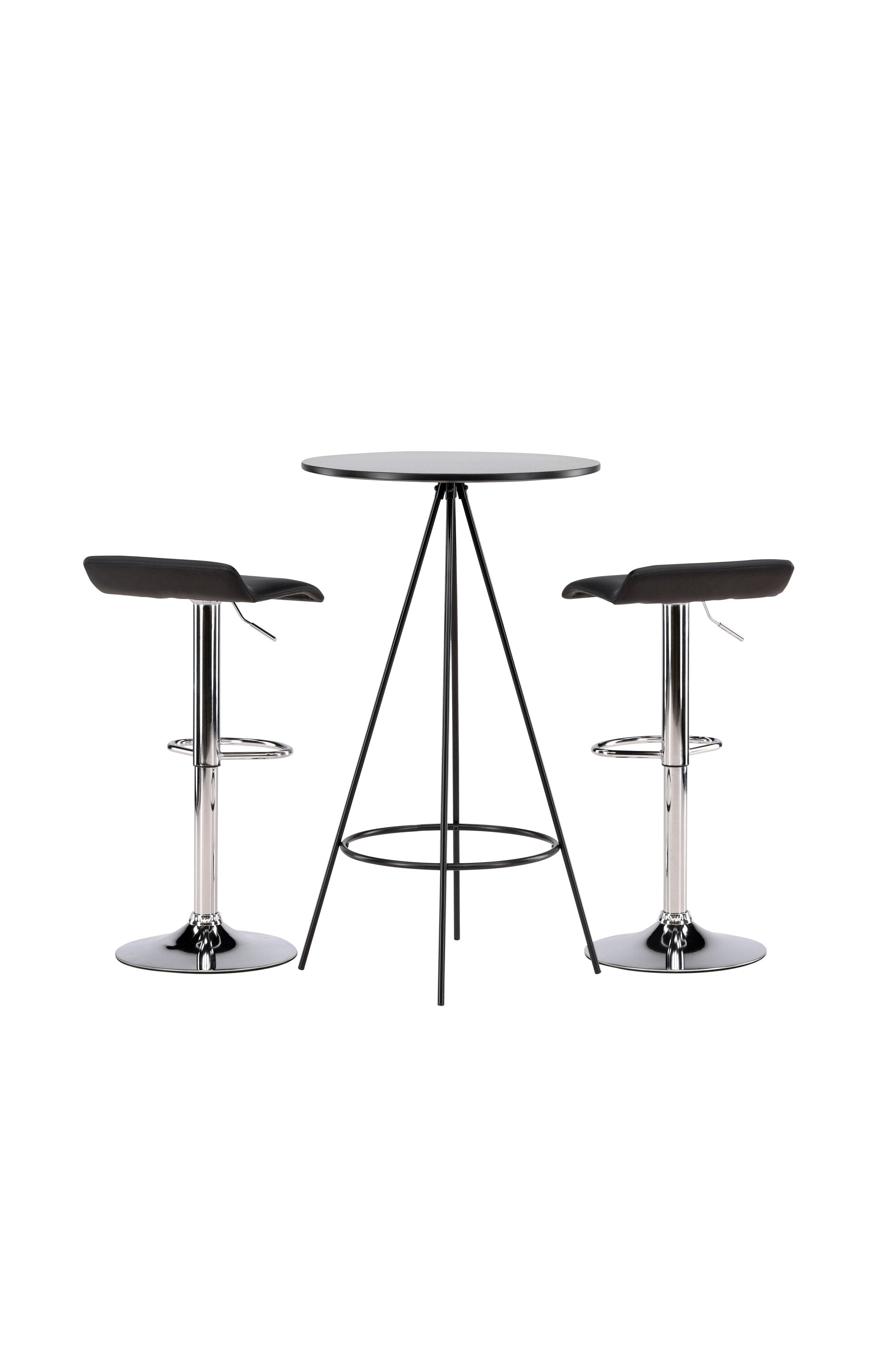Barset Bistro + Jonna ⌀60cm/2St. in Schwarzes Silber präsentiert im Onlineshop von KAQTU Design AG. Bartischset ist von Venture Home
