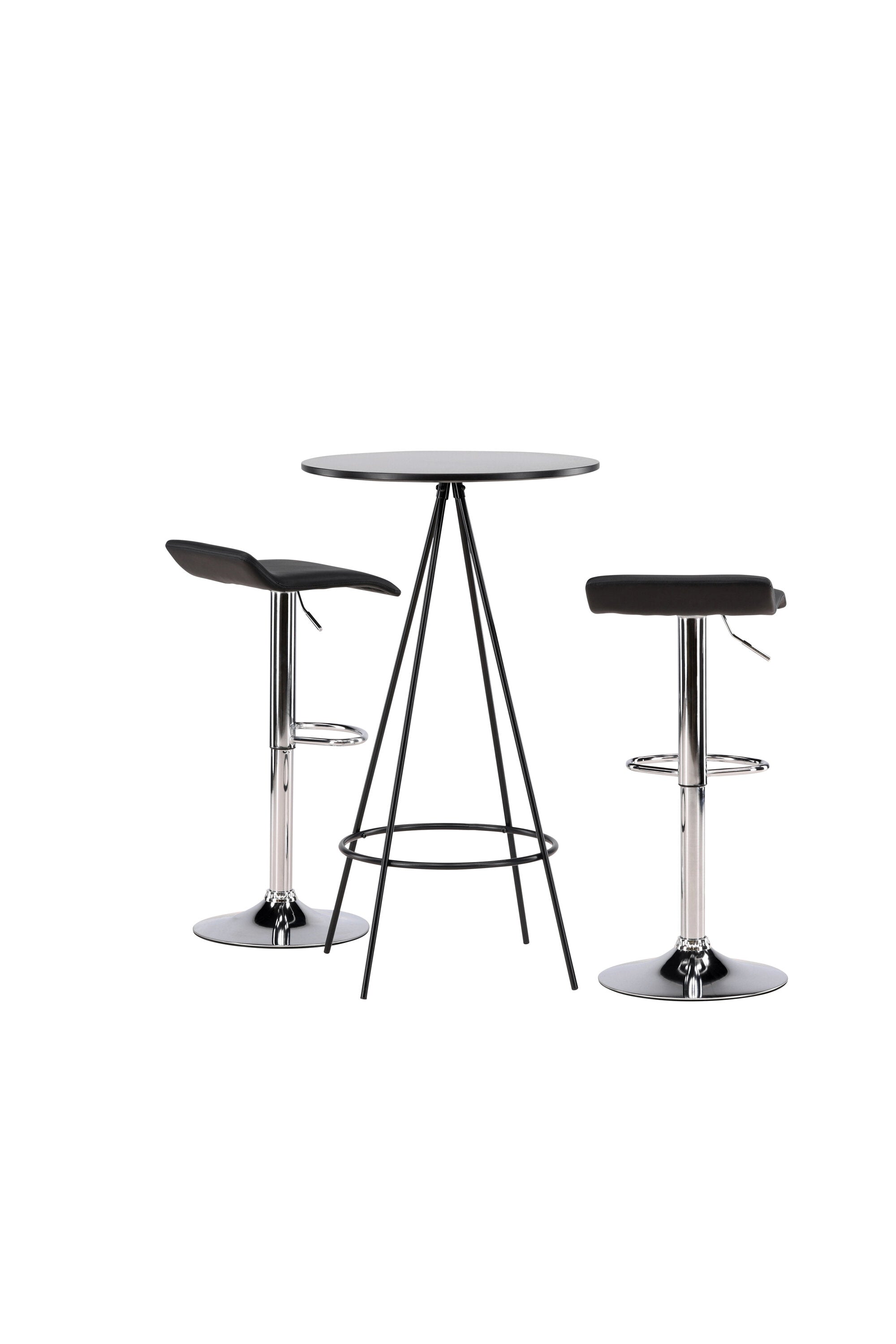 Barset Bistro + Jonna ⌀60cm/2St. in Schwarzes Silber präsentiert im Onlineshop von KAQTU Design AG. Bartischset ist von Venture Home