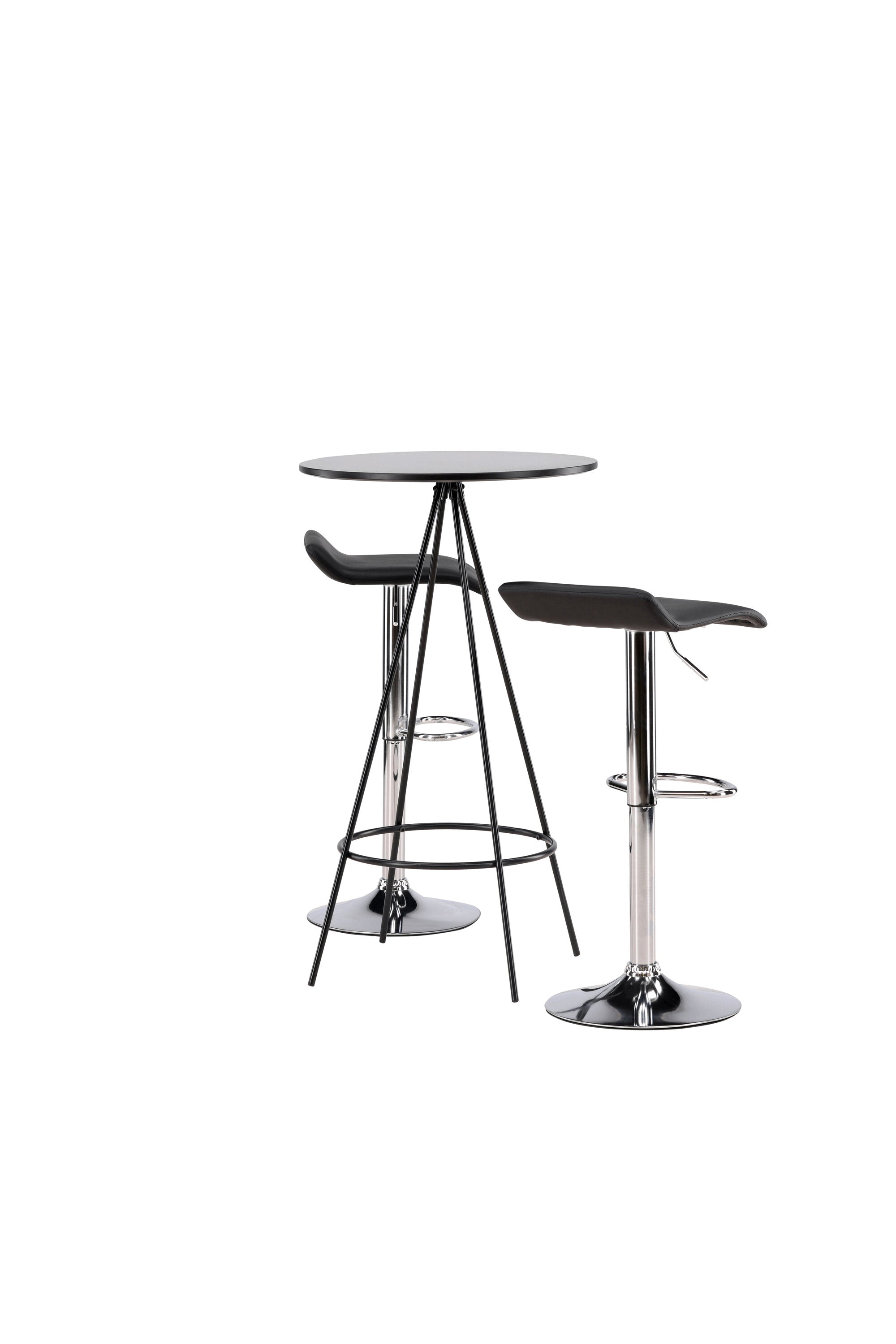 Barset Bistro + Jonna ⌀60cm/2St. in Schwarzes Silber präsentiert im Onlineshop von KAQTU Design AG. Bartischset ist von Venture Home