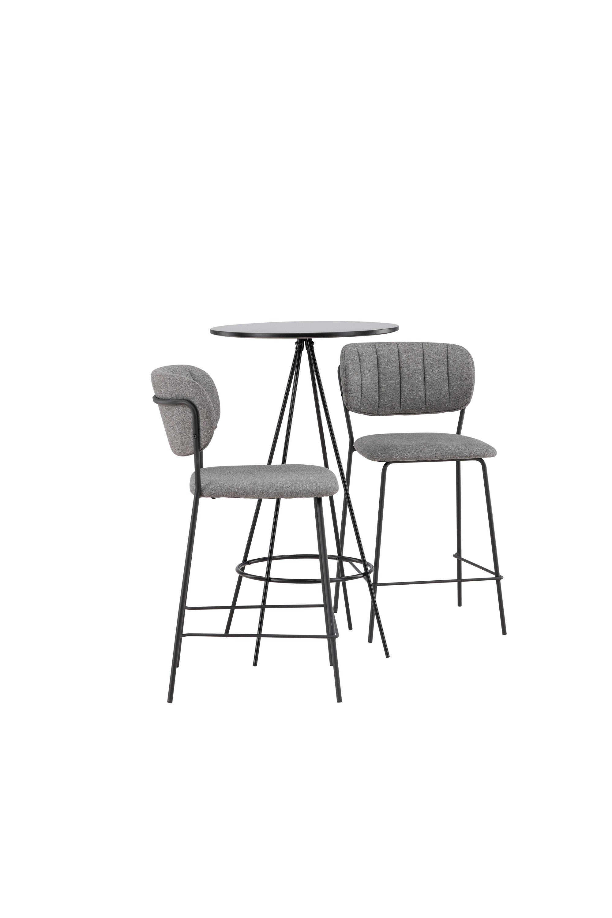 Barset Bistro + Bell ⌀60cm/2St. in Schwarzgrau präsentiert im Onlineshop von KAQTU Design AG. Bartischset ist von Venture Home