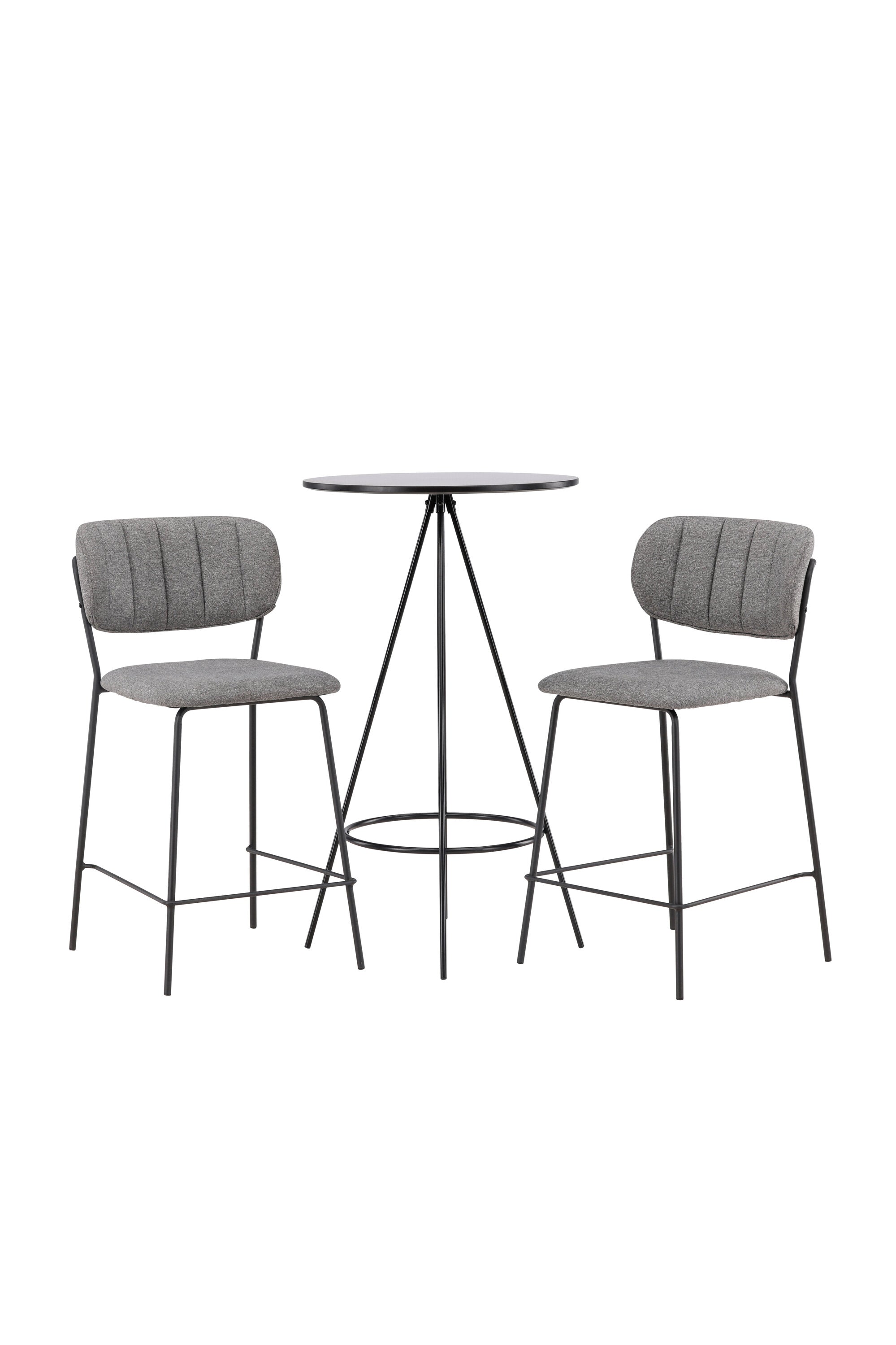 Barset Bistro + Bell ⌀60cm/2St. in Schwarzgrau präsentiert im Onlineshop von KAQTU Design AG. Bartischset ist von Venture Home