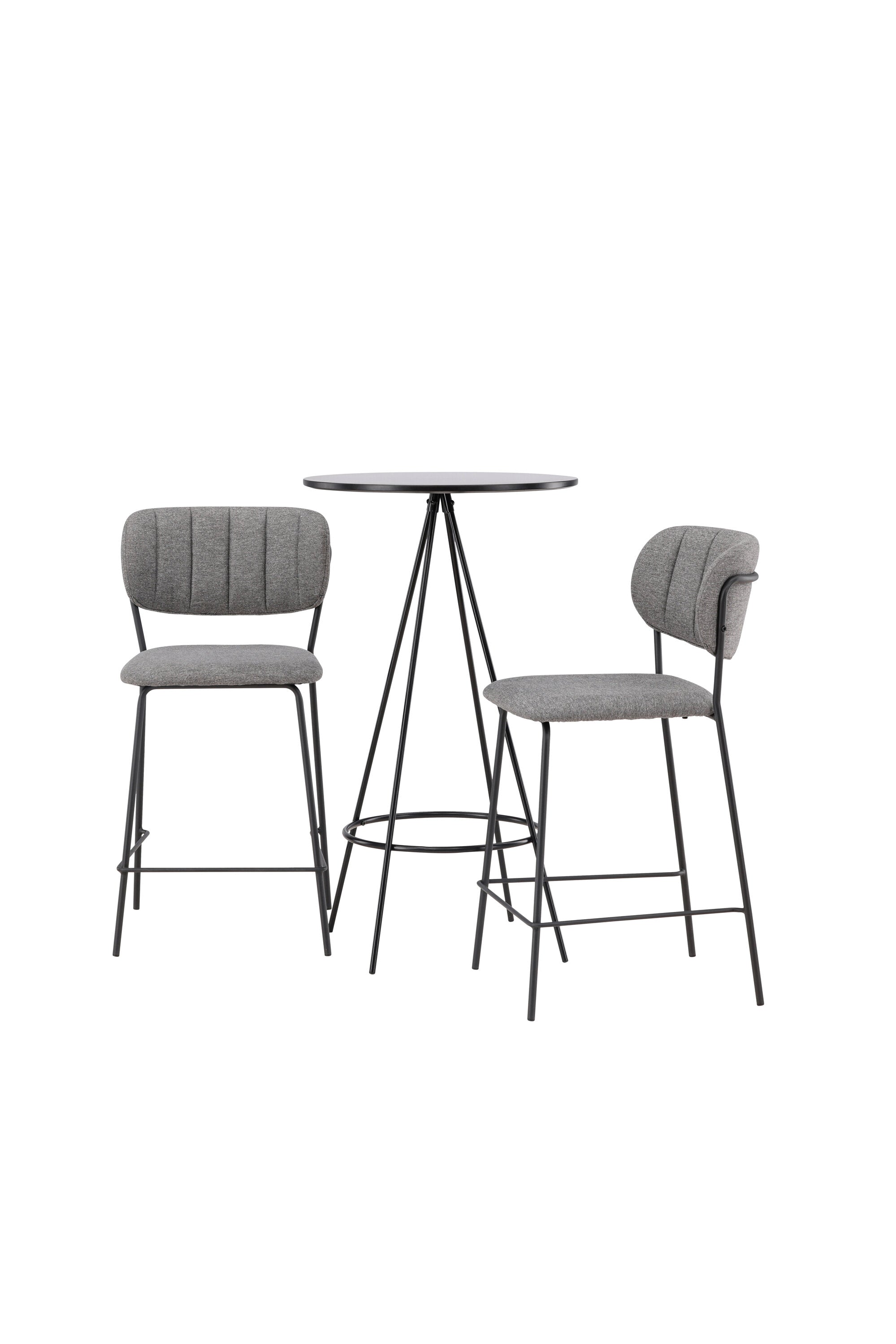 Barset Bistro + Bell ⌀60cm/2St. in Schwarzgrau präsentiert im Onlineshop von KAQTU Design AG. Bartischset ist von Venture Home