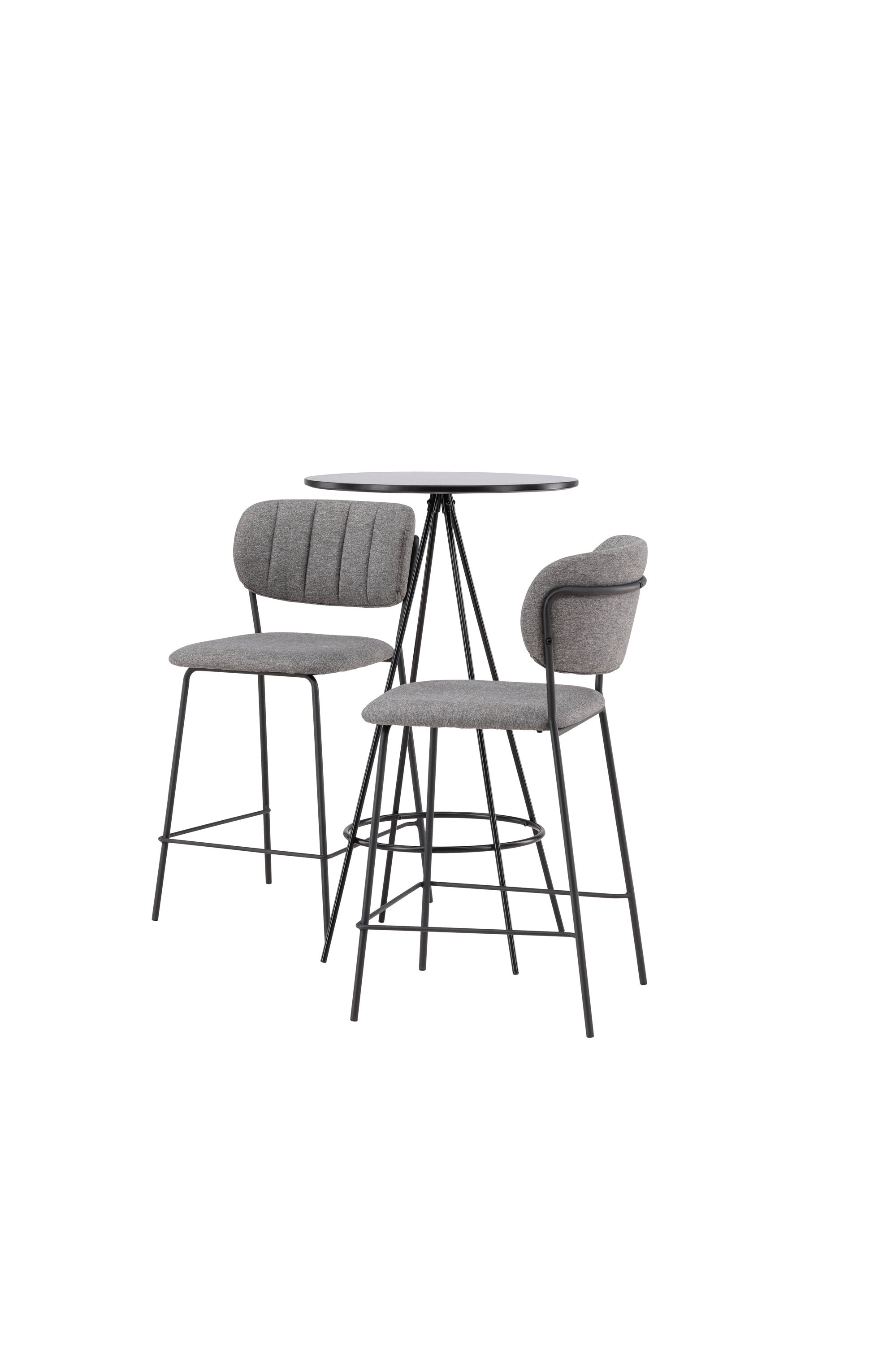 Barset Bistro + Bell ⌀60cm/2St. in Schwarzgrau präsentiert im Onlineshop von KAQTU Design AG. Bartischset ist von Venture Home