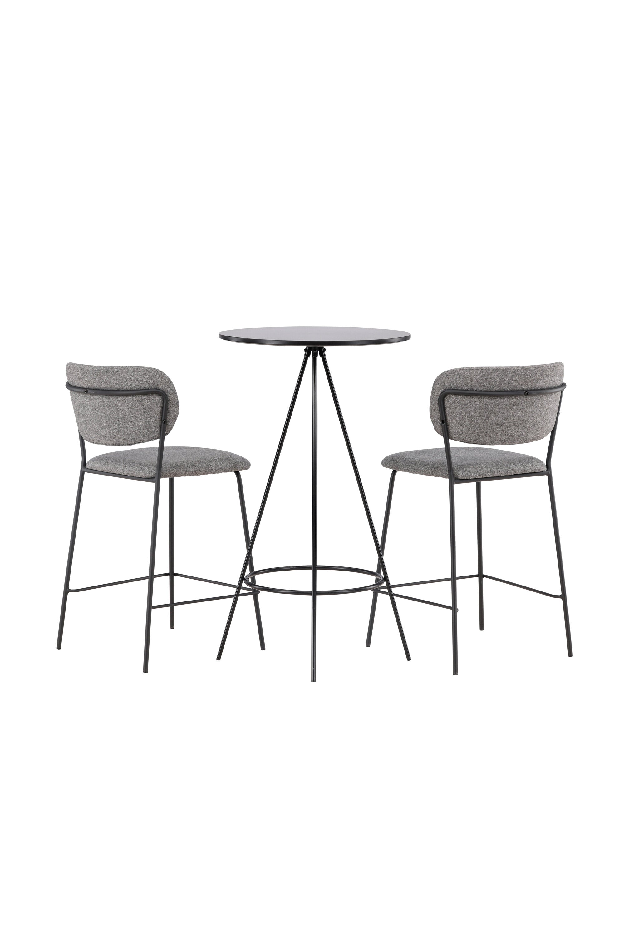 Barset Bistro + Bell ⌀60cm/2St. in Schwarzgrau präsentiert im Onlineshop von KAQTU Design AG. Bartischset ist von Venture Home