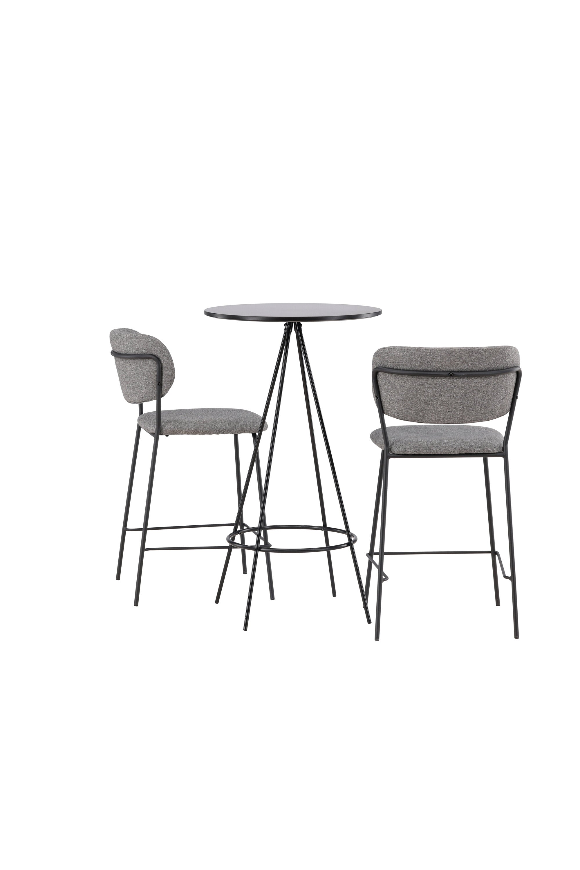 Barset Bistro + Bell ⌀60cm/2St. in Schwarzgrau präsentiert im Onlineshop von KAQTU Design AG. Bartischset ist von Venture Home