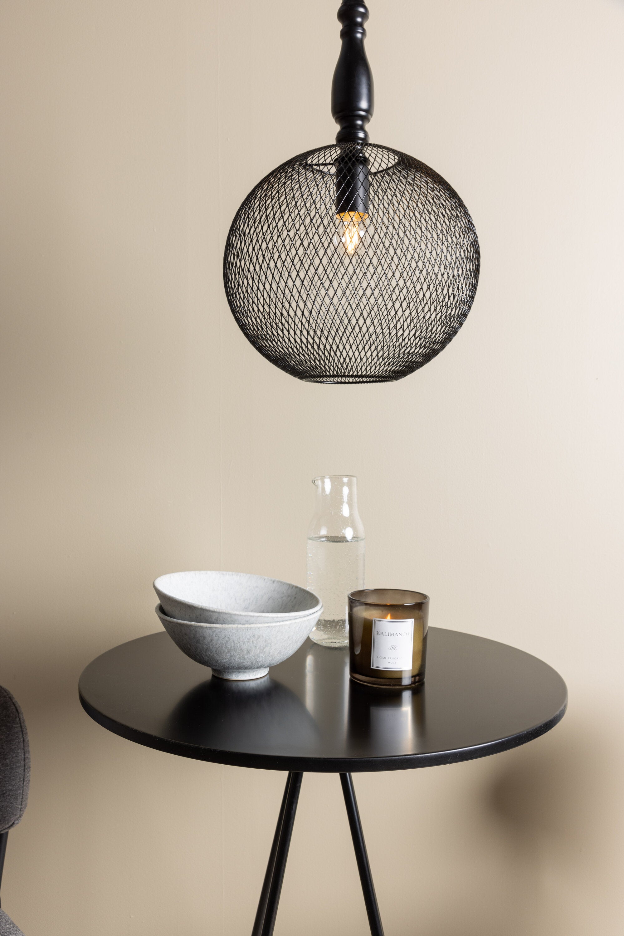Barset Bistro + Bell ⌀60cm/2St. in Schwarzgrau präsentiert im Onlineshop von KAQTU Design AG. Bartischset ist von Venture Home