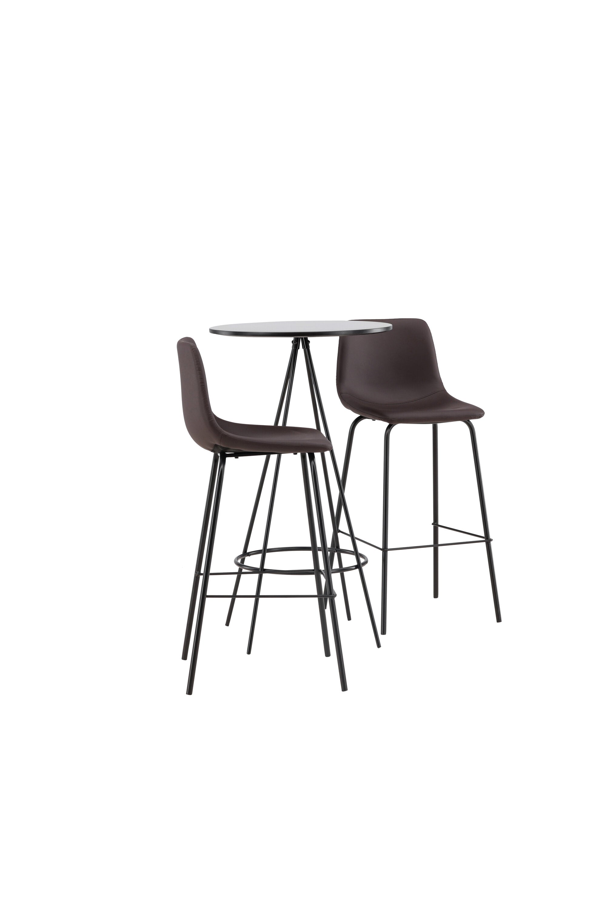 Barset Bistro + Alexi ⌀60cm/2St. in Schwarz Braun präsentiert im Onlineshop von KAQTU Design AG. Bartischset ist von Venture Home