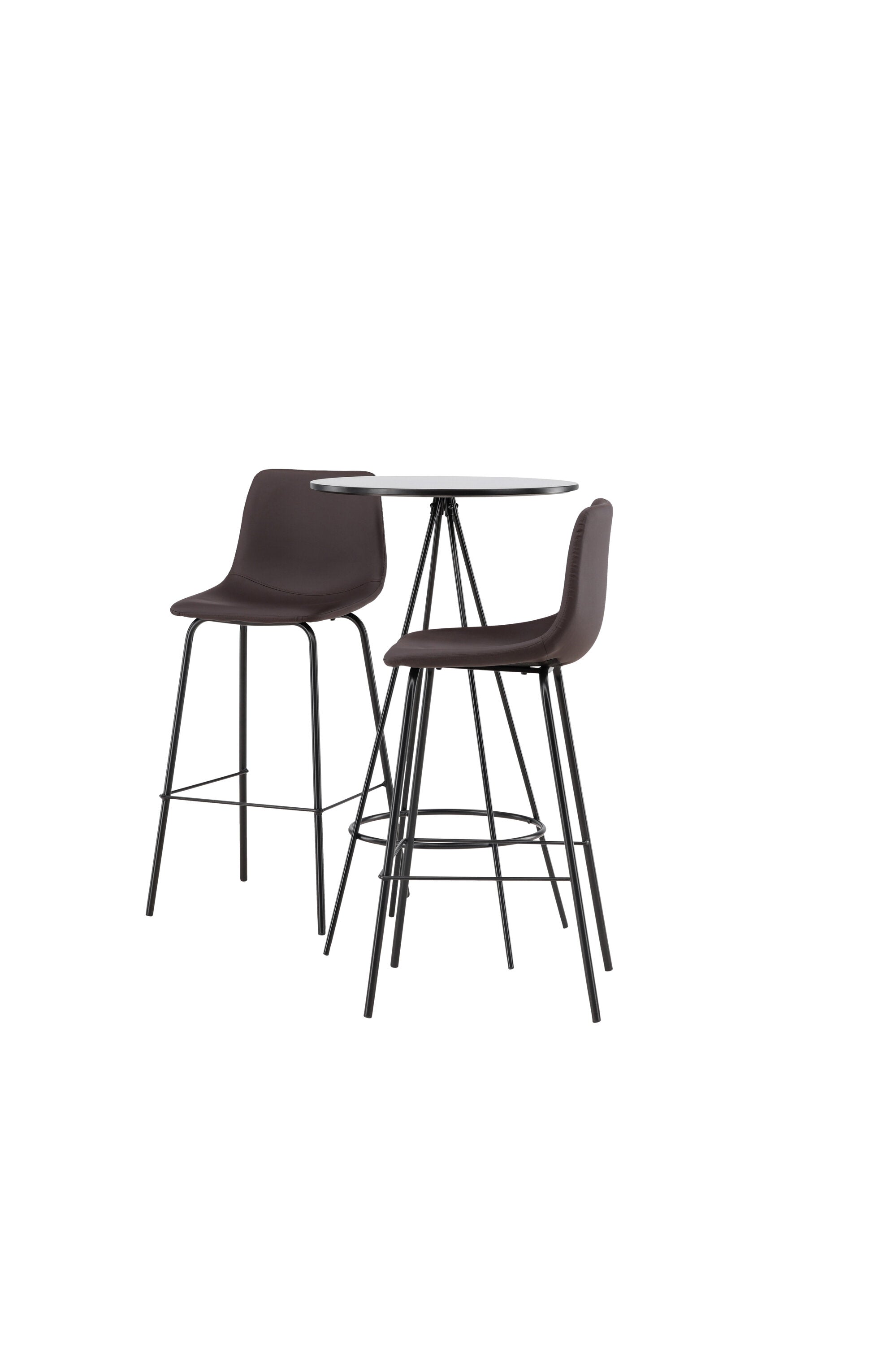 Barset Bistro + Alexi ⌀60cm/2St. in Schwarz Braun präsentiert im Onlineshop von KAQTU Design AG. Bartischset ist von Venture Home