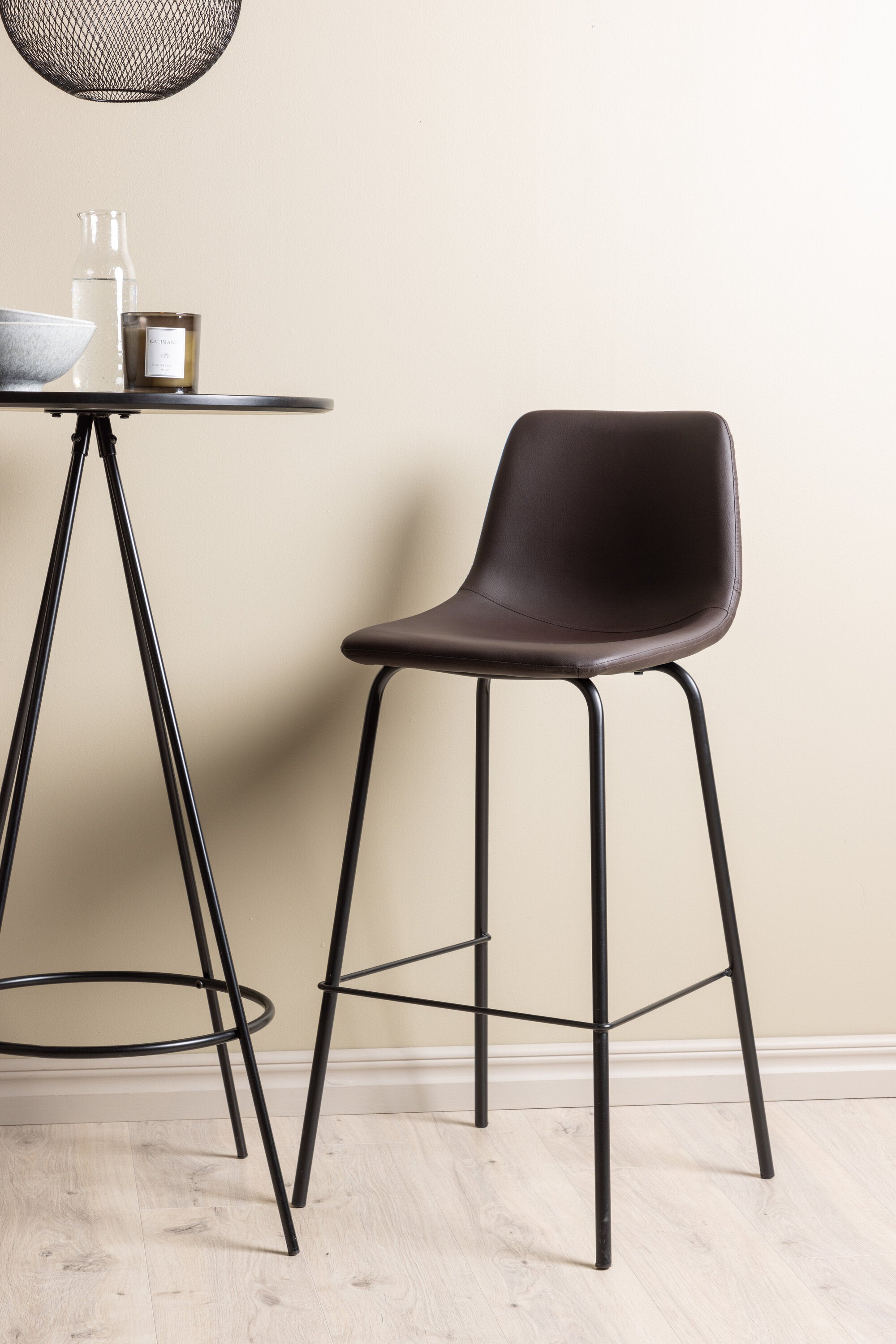 Barset Bistro + Alexi ⌀60cm/2St. in Schwarz Braun präsentiert im Onlineshop von KAQTU Design AG. Bartischset ist von Venture Home