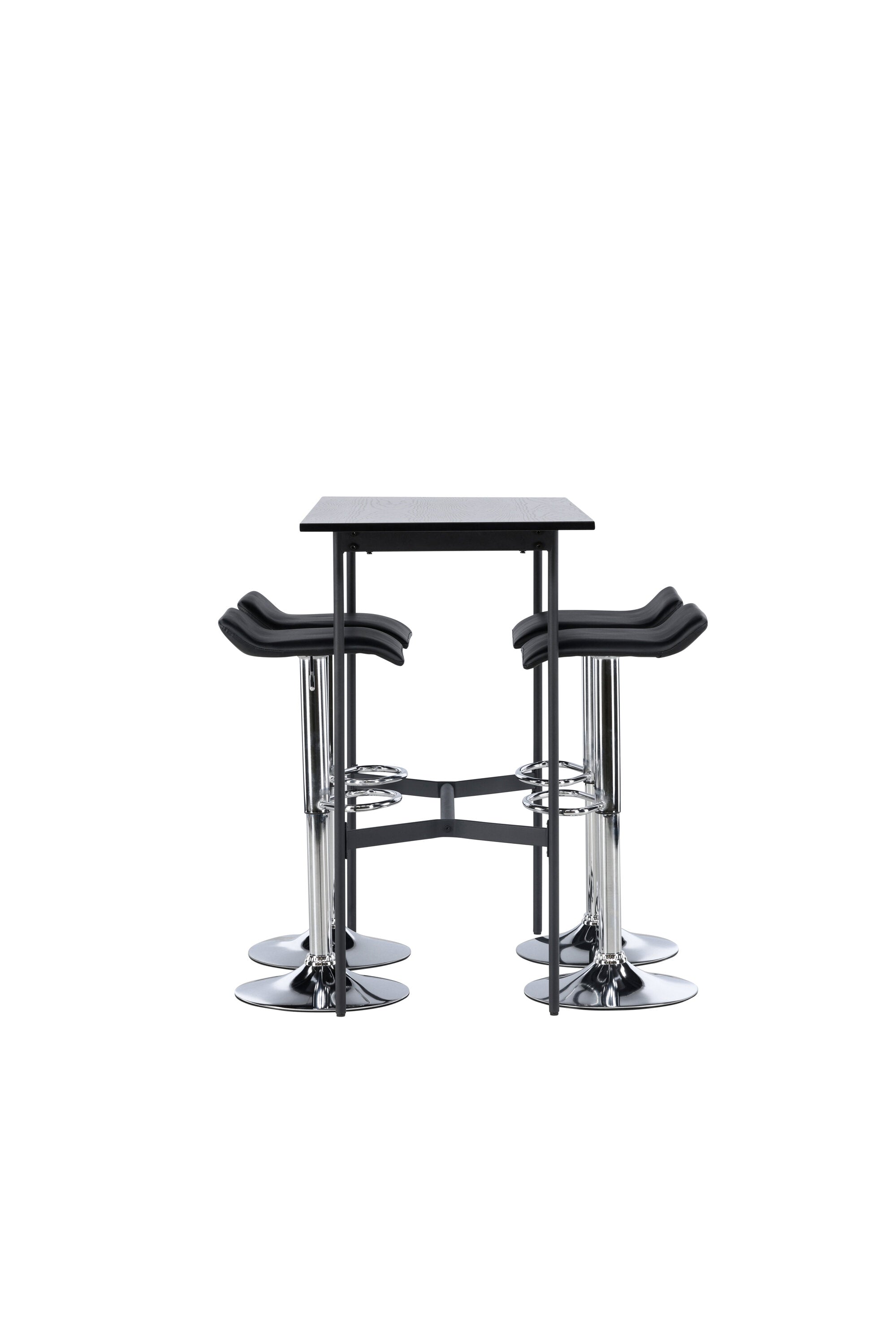 Barset Rax + Jonna 120cm/4St. in Schwarzes Silber präsentiert im Onlineshop von KAQTU Design AG. Bartischset ist von Venture Home