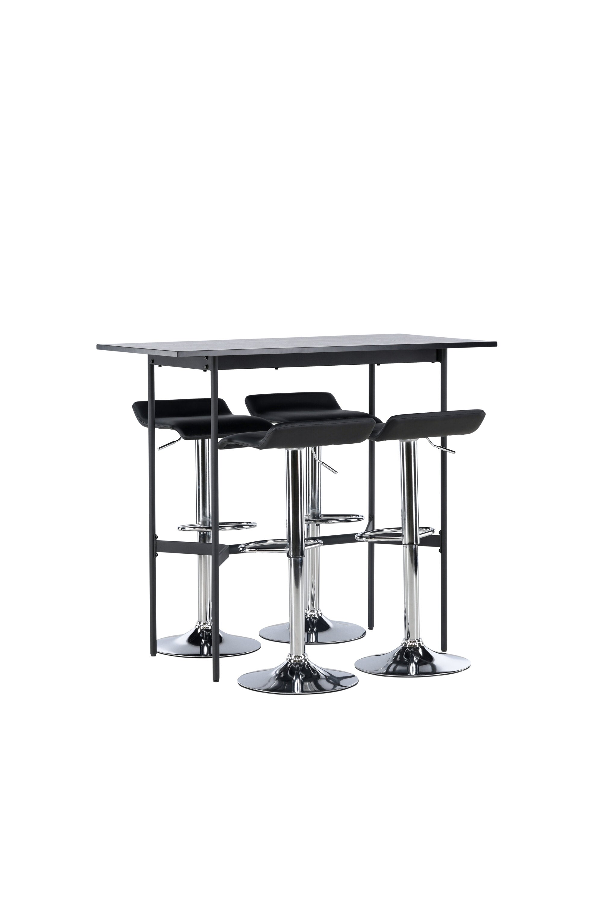 Barset Rax + Jonna 120cm/4St. in Schwarzes Silber präsentiert im Onlineshop von KAQTU Design AG. Bartischset ist von Venture Home