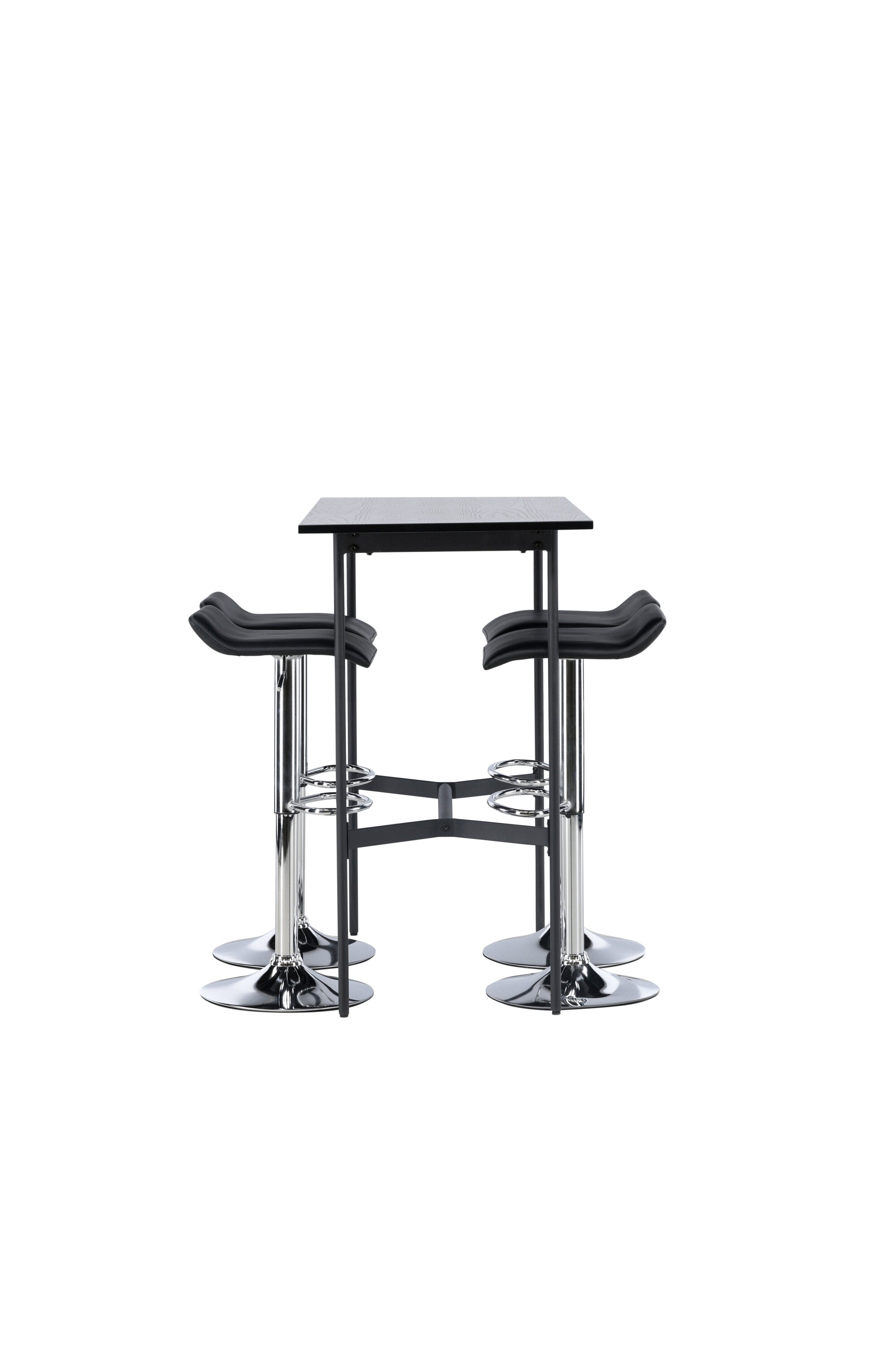 Barset Rax + Jonna 120cm/4St. in Schwarzes Silber präsentiert im Onlineshop von KAQTU Design AG. Bartischset ist von Venture Home