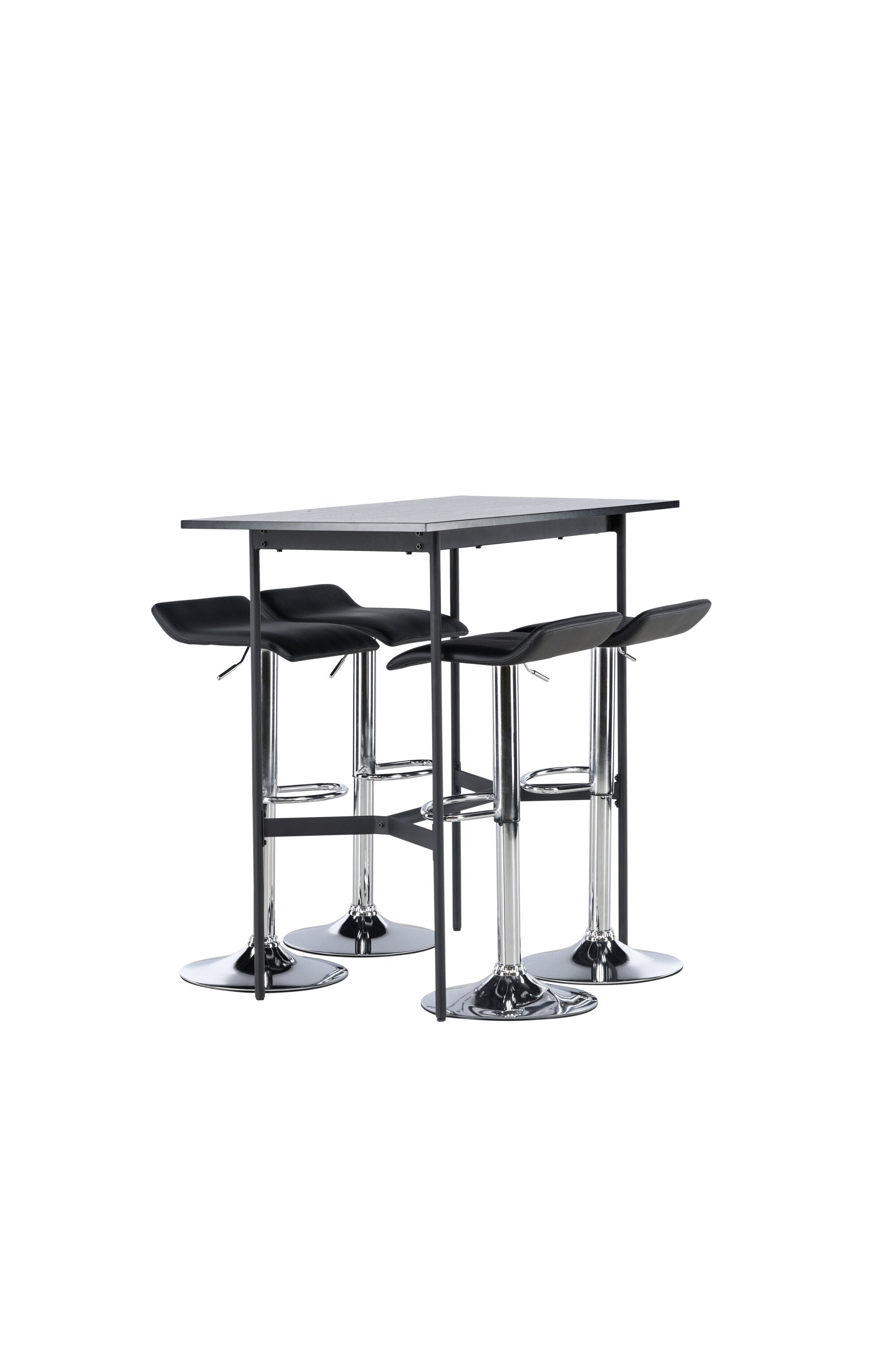 Barset Rax + Jonna 120cm/4St. in Schwarzes Silber präsentiert im Onlineshop von KAQTU Design AG. Bartischset ist von Venture Home