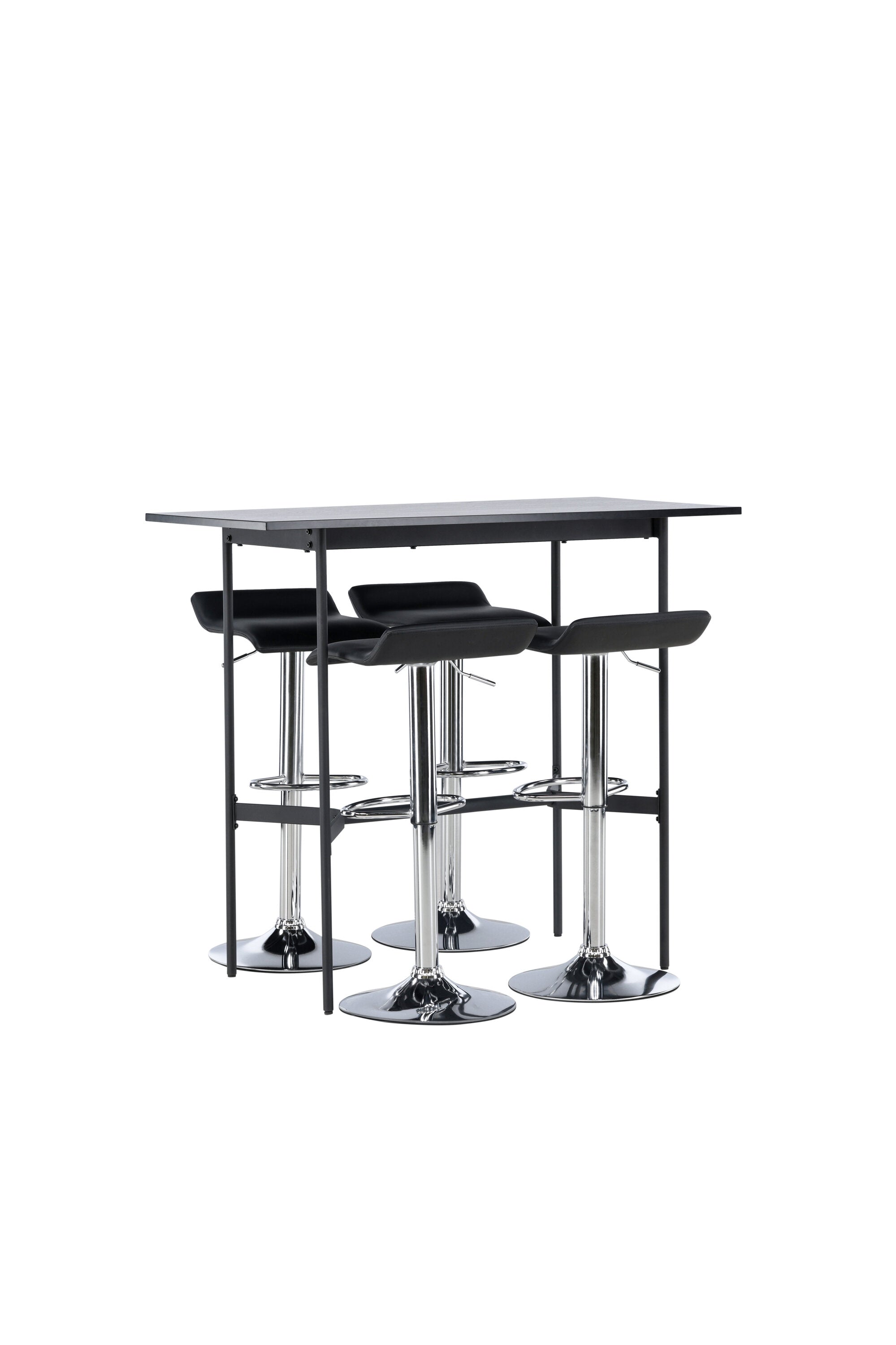 Barset Rax + Jonna 120cm/4St. in Schwarzes Silber präsentiert im Onlineshop von KAQTU Design AG. Bartischset ist von Venture Home