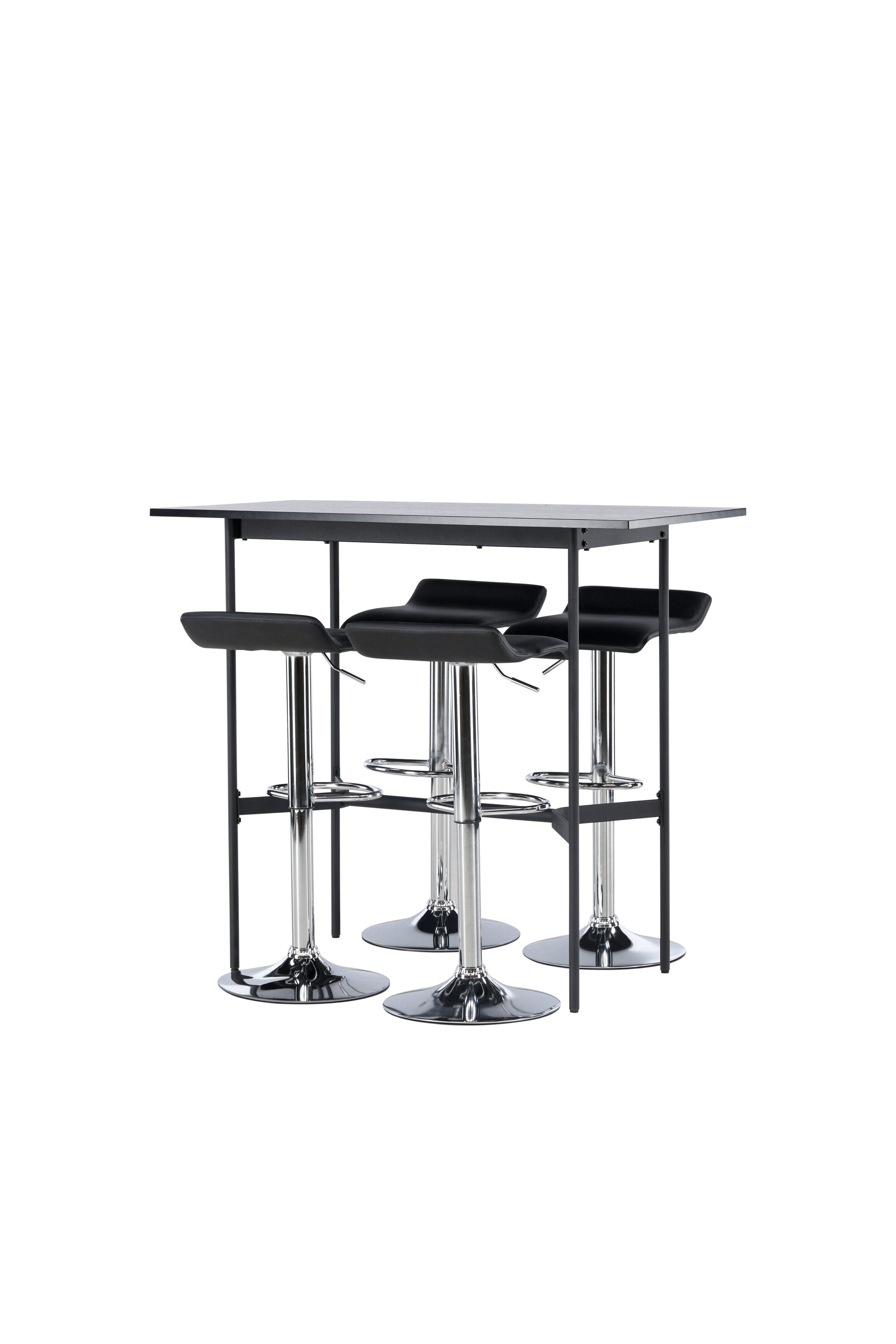 Barset Rax + Jonna 120cm/4St. in Schwarzes Silber präsentiert im Onlineshop von KAQTU Design AG. Bartischset ist von Venture Home