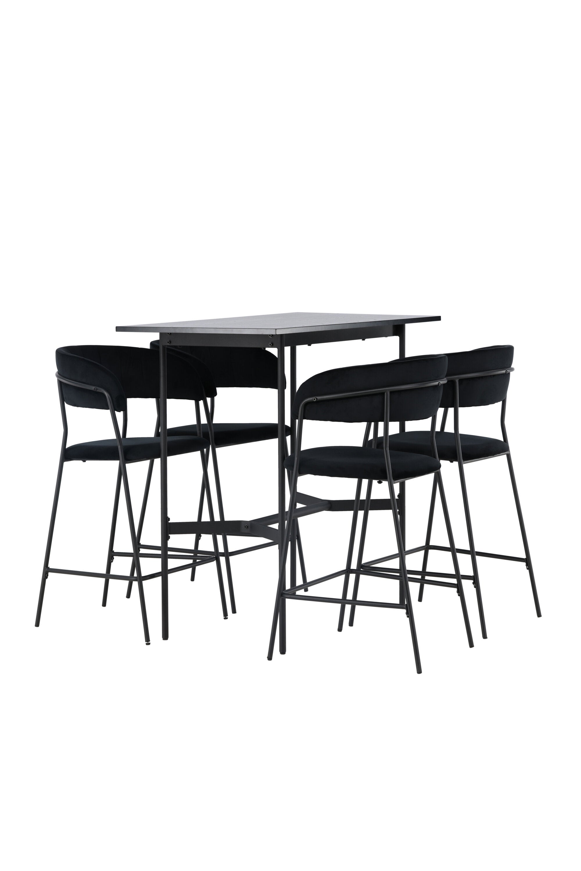 Barset Rax + Lui 120cm/4St. in Schwarz präsentiert im Onlineshop von KAQTU Design AG. Bartischset ist von Venture Home